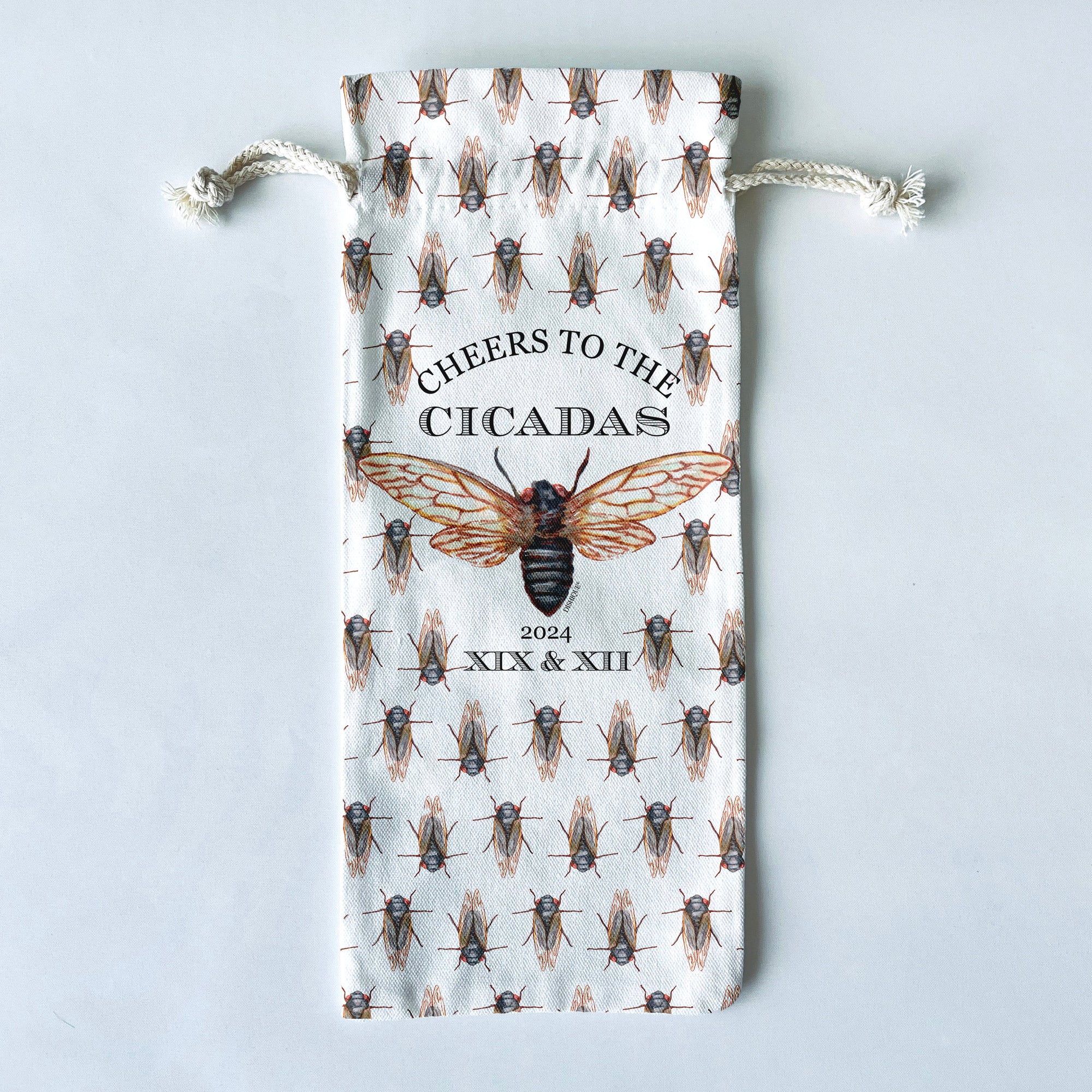 Cicada Themed Wine/Liquor Bottle Gift Bag