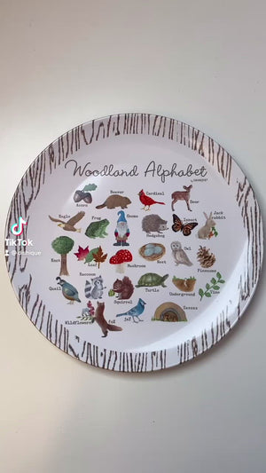 Woodland Alphabet 10" Plastic Plate