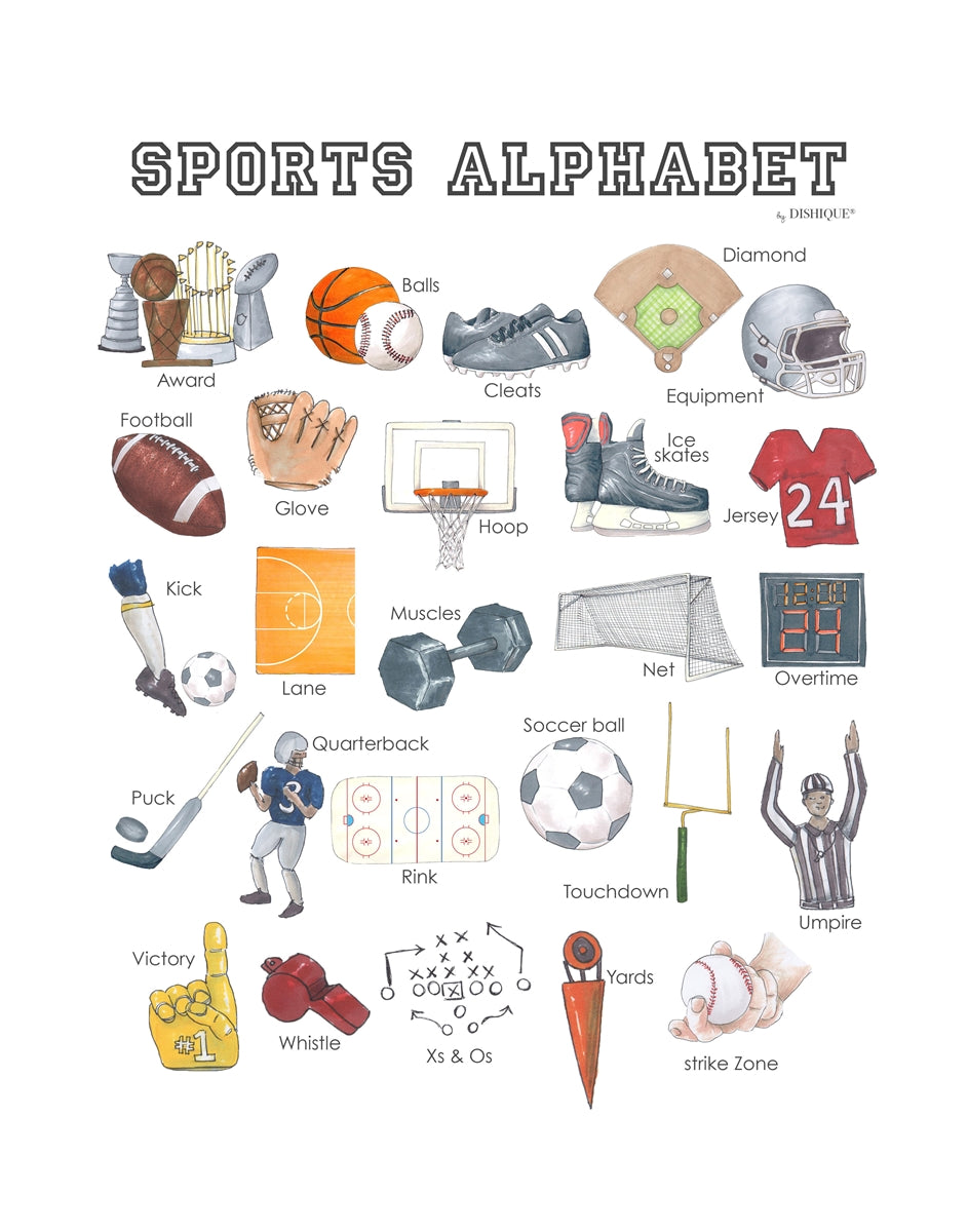 Sports Alphabet Wall Art