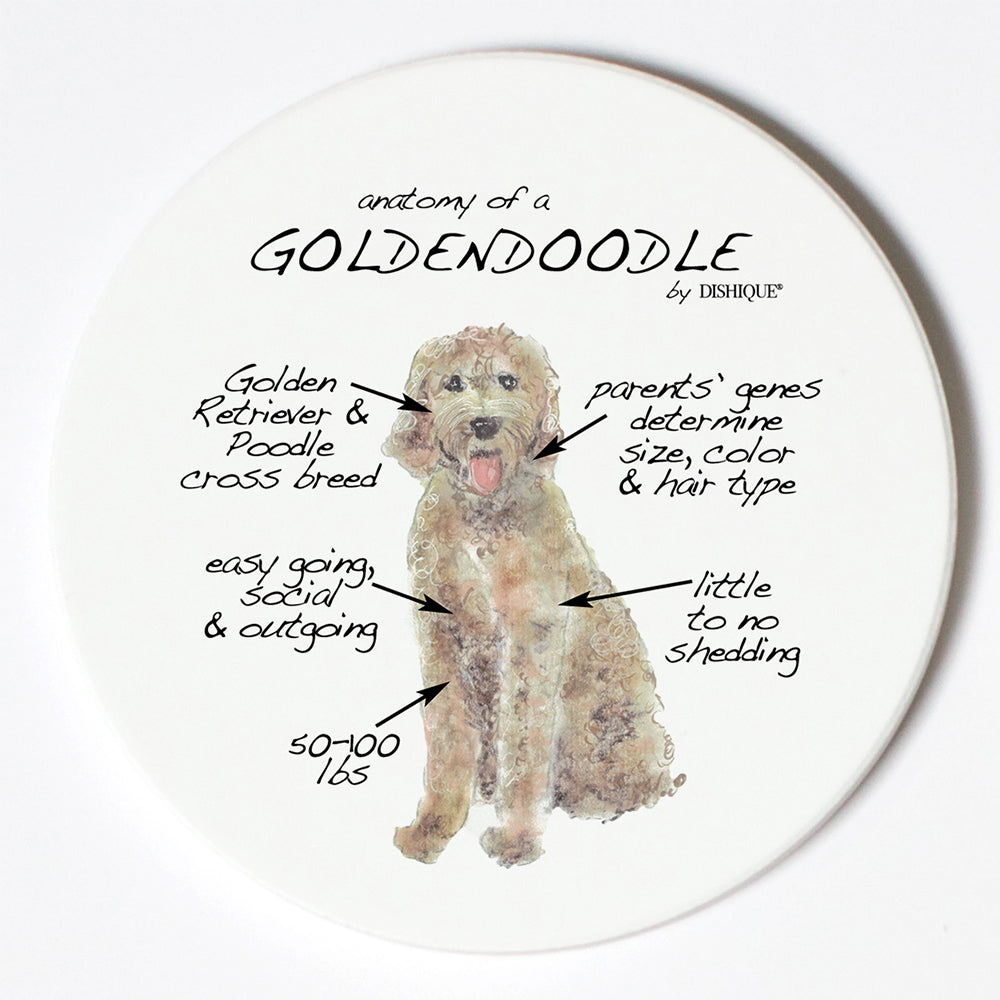 Individual Coaster - Dog Breed Gifts - Goldendoodle