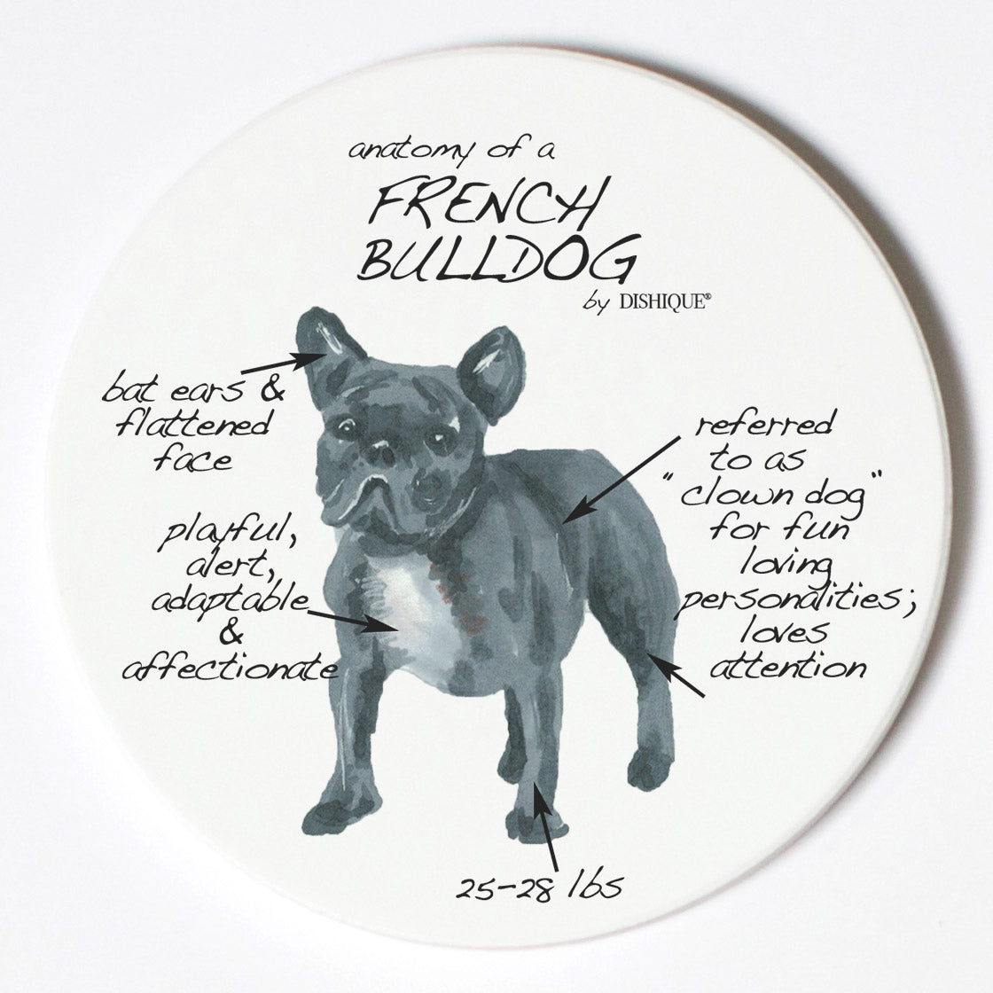 Individual Coaster - Dog Breed Gifts - French Bulldog