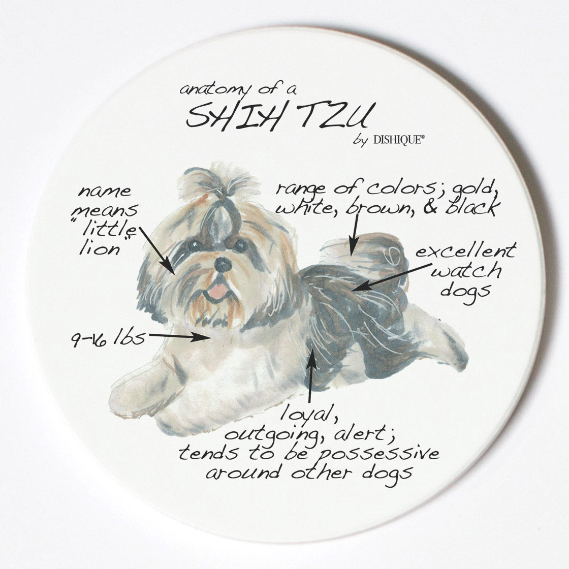 Individual Coaster - Dog Breed Gifts - Shih Tzu