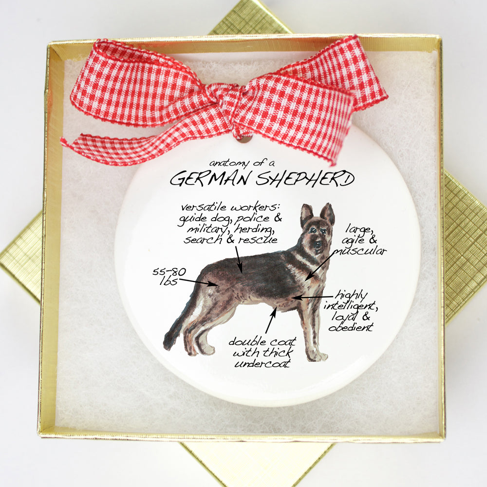 German Shephard Holiday Ornament - Dog Breed Gifts