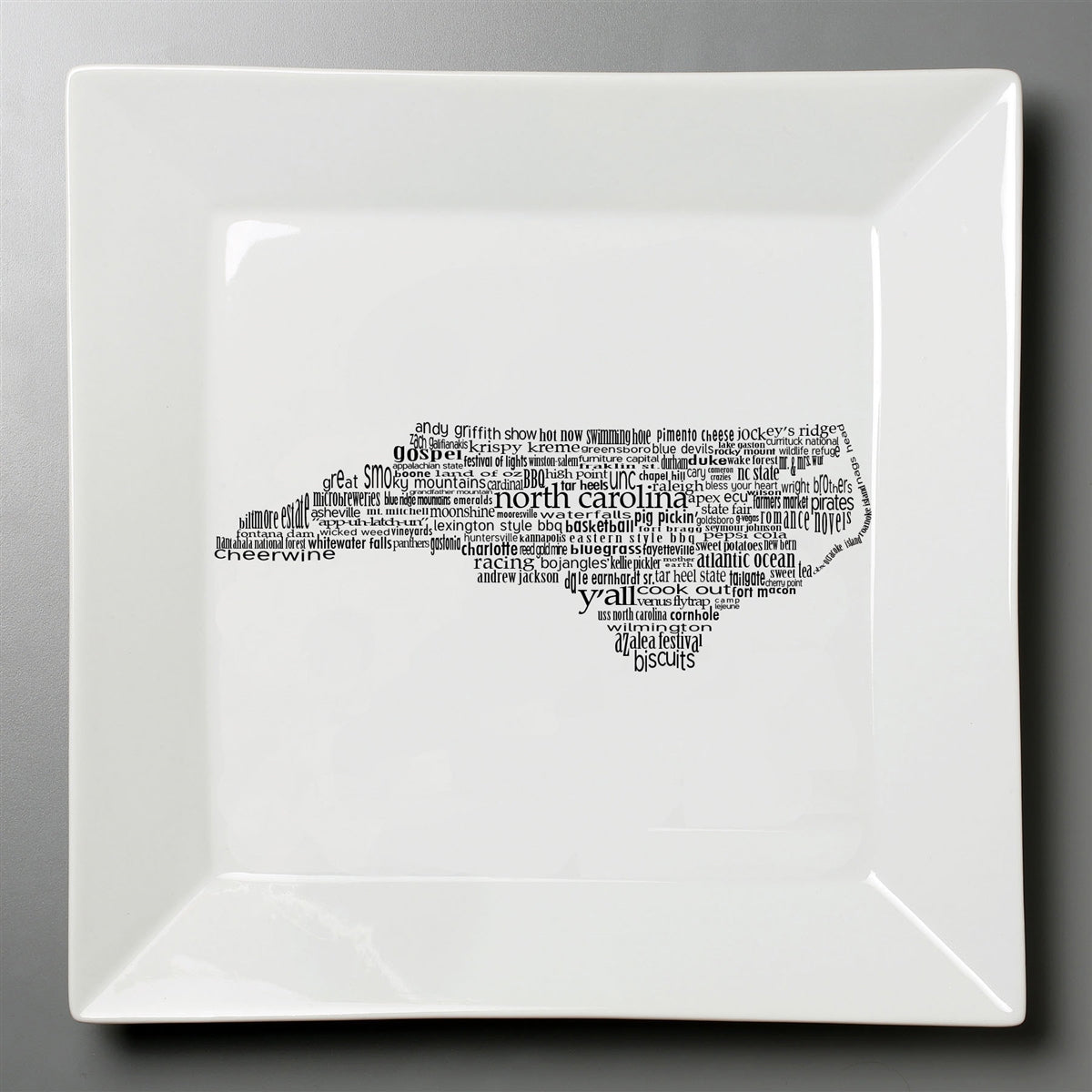 North Carolina Dish - Large Square Plate