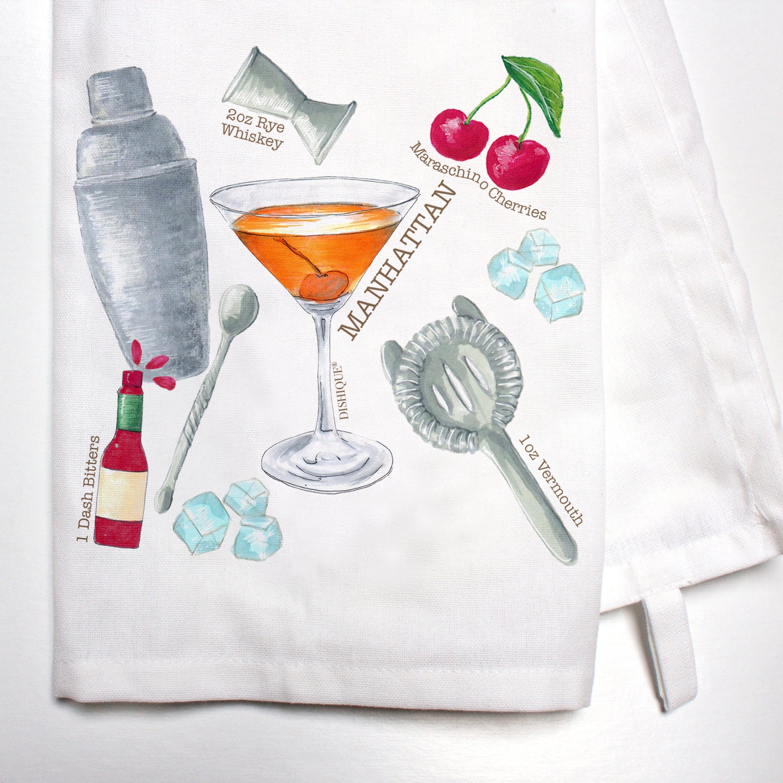 Illustrated Recipe of Manhattan Dish Towel