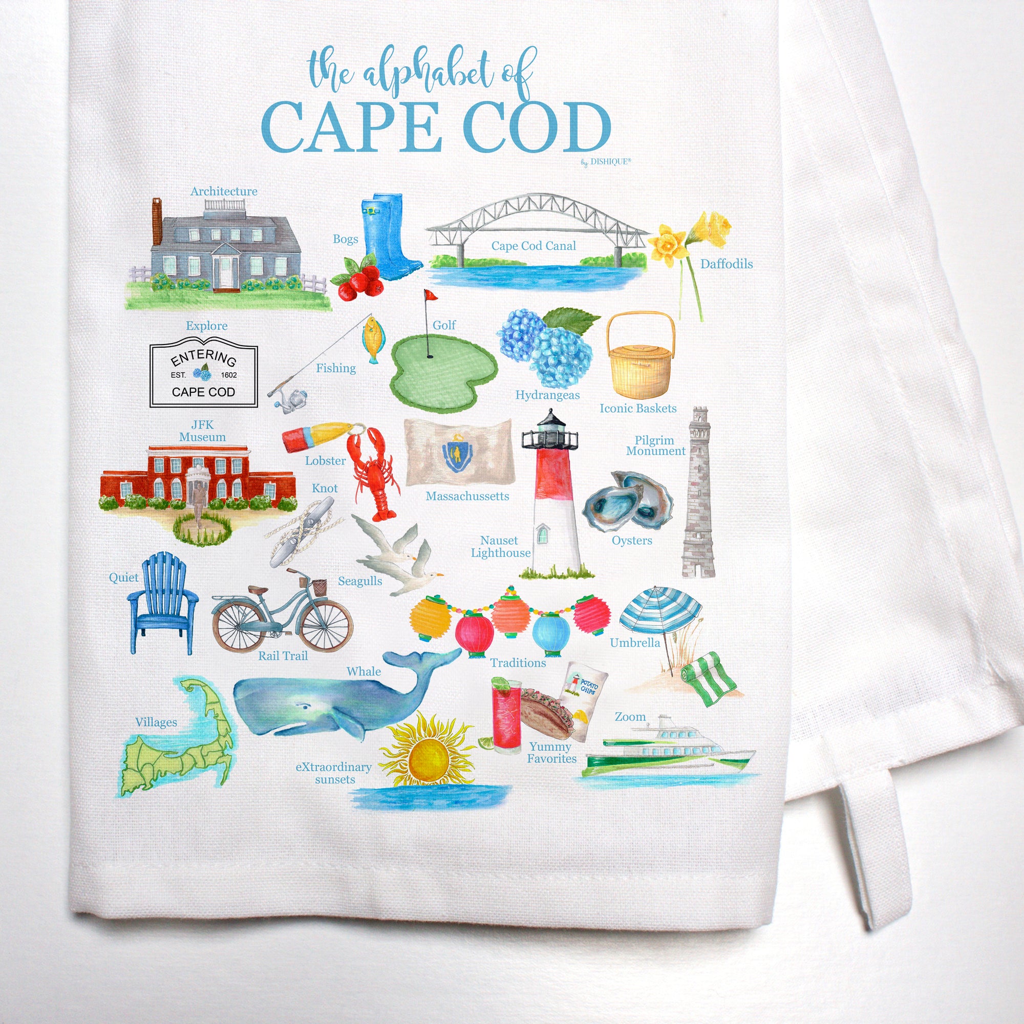 Cape Cod Alphabet Bar Towel