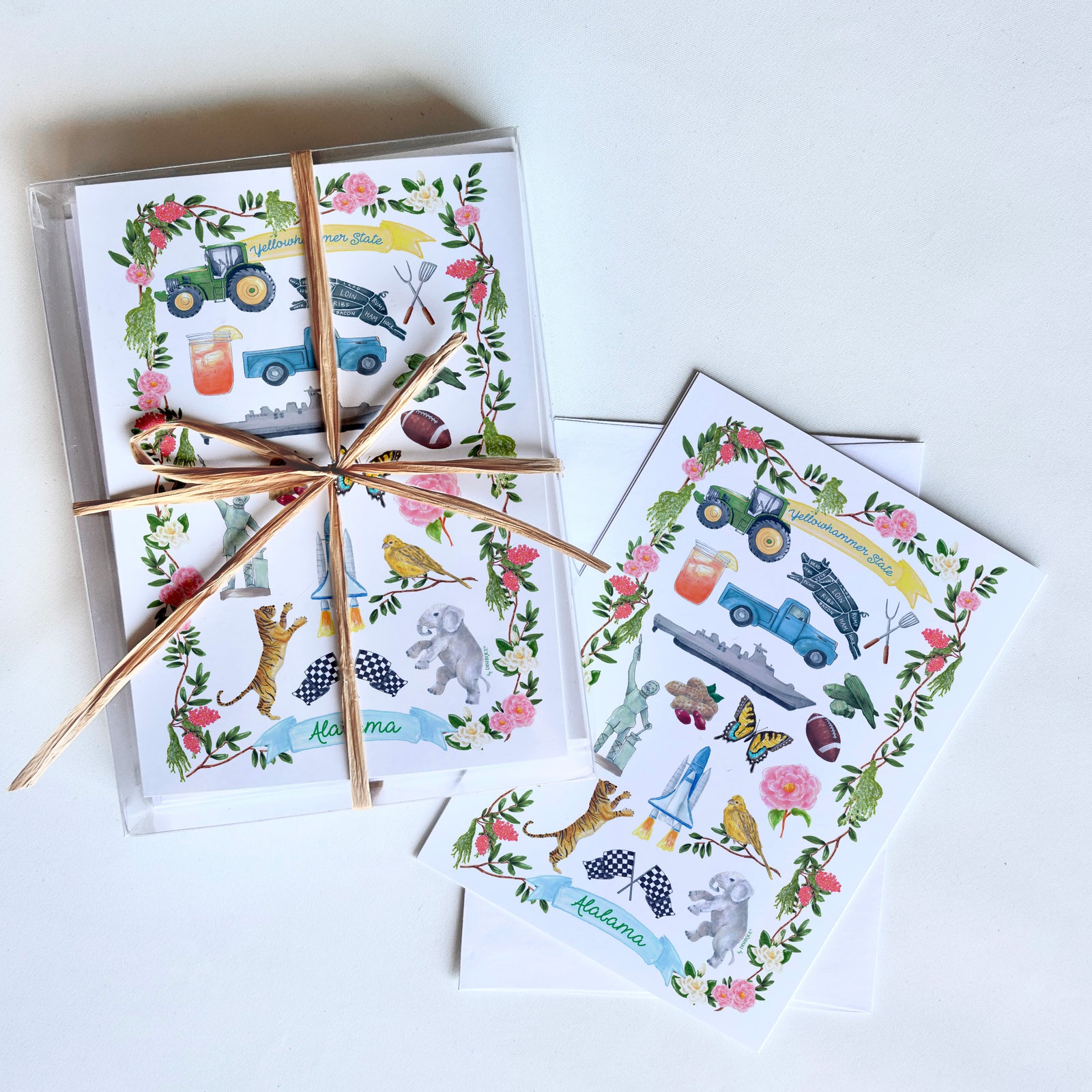 Alabama Icons Art Card + Envelope 10 Pack