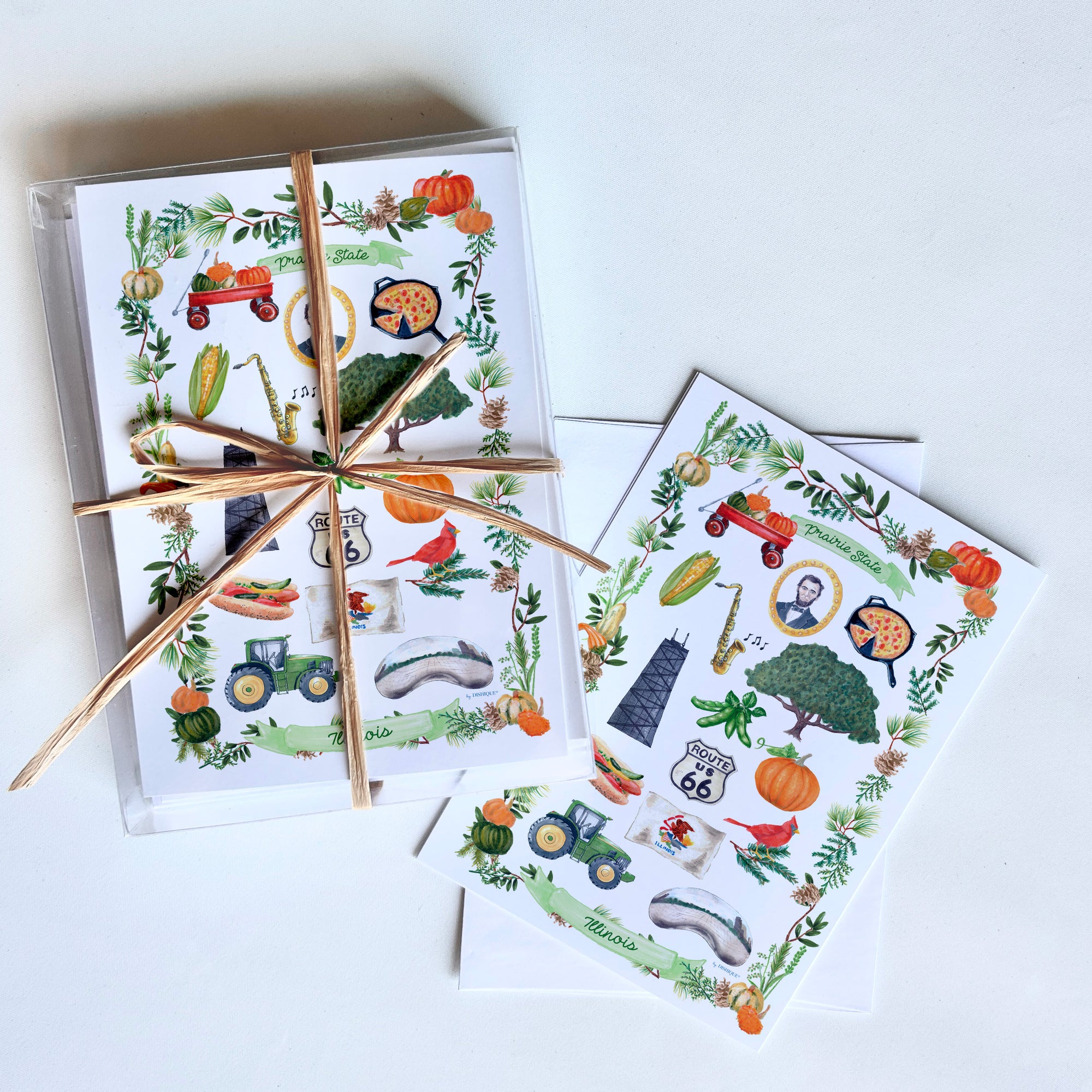 Illinois Icons Art Card + Envelope 10 Pack