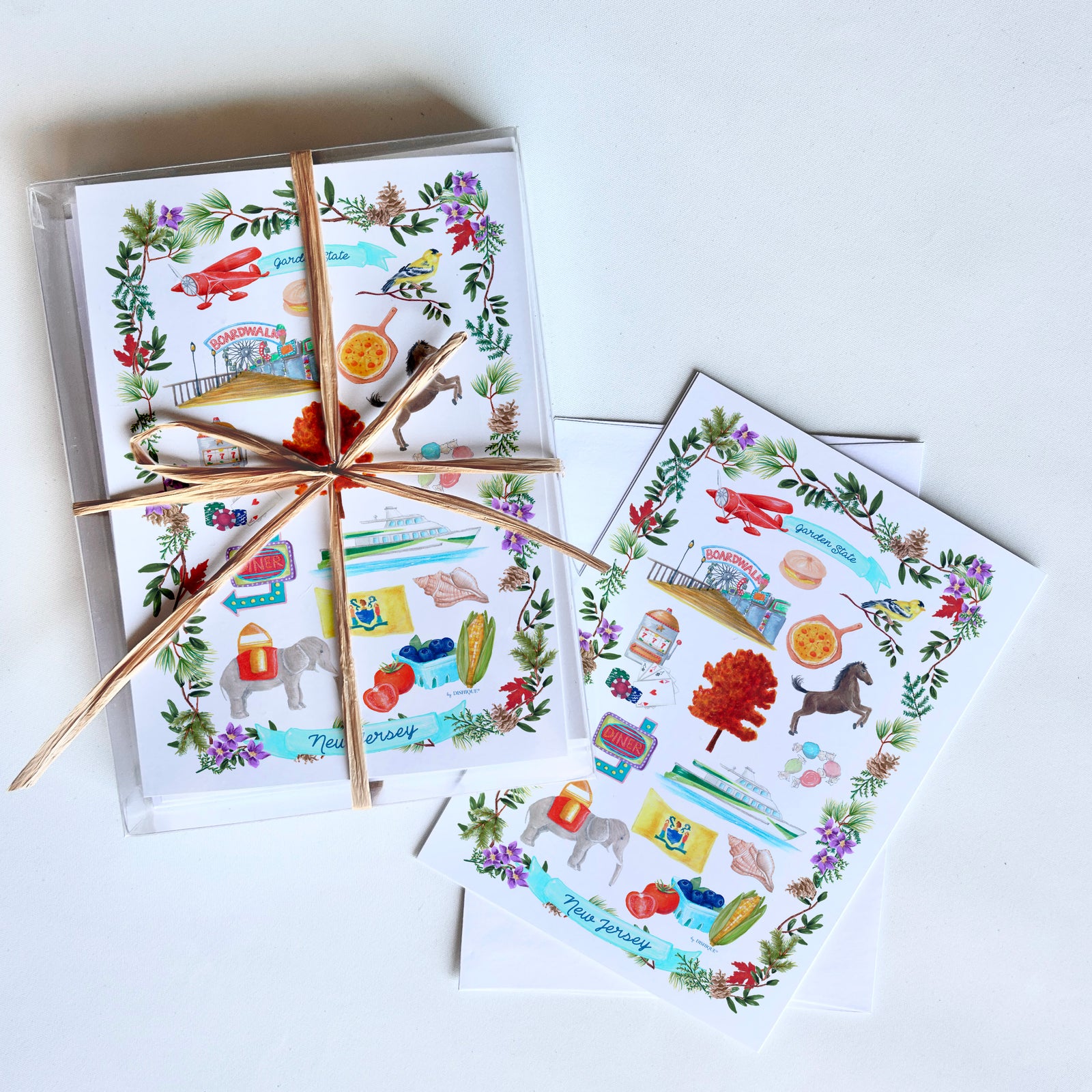 New Jersey Icons Art Card + Envelope 10 Pack