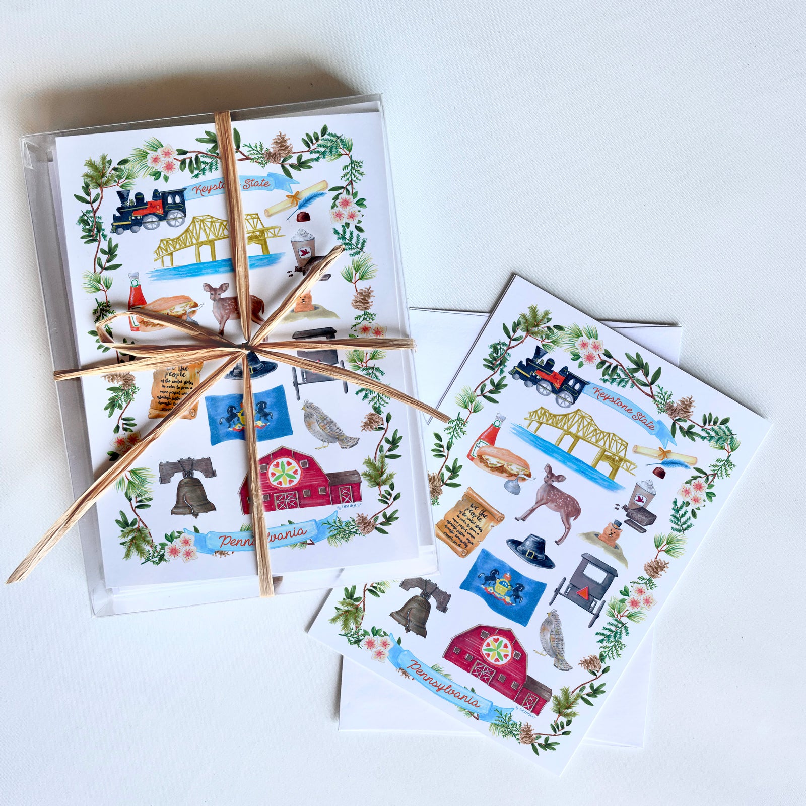 Pennsylvania Icons Art Card + Envelope 10 Pack