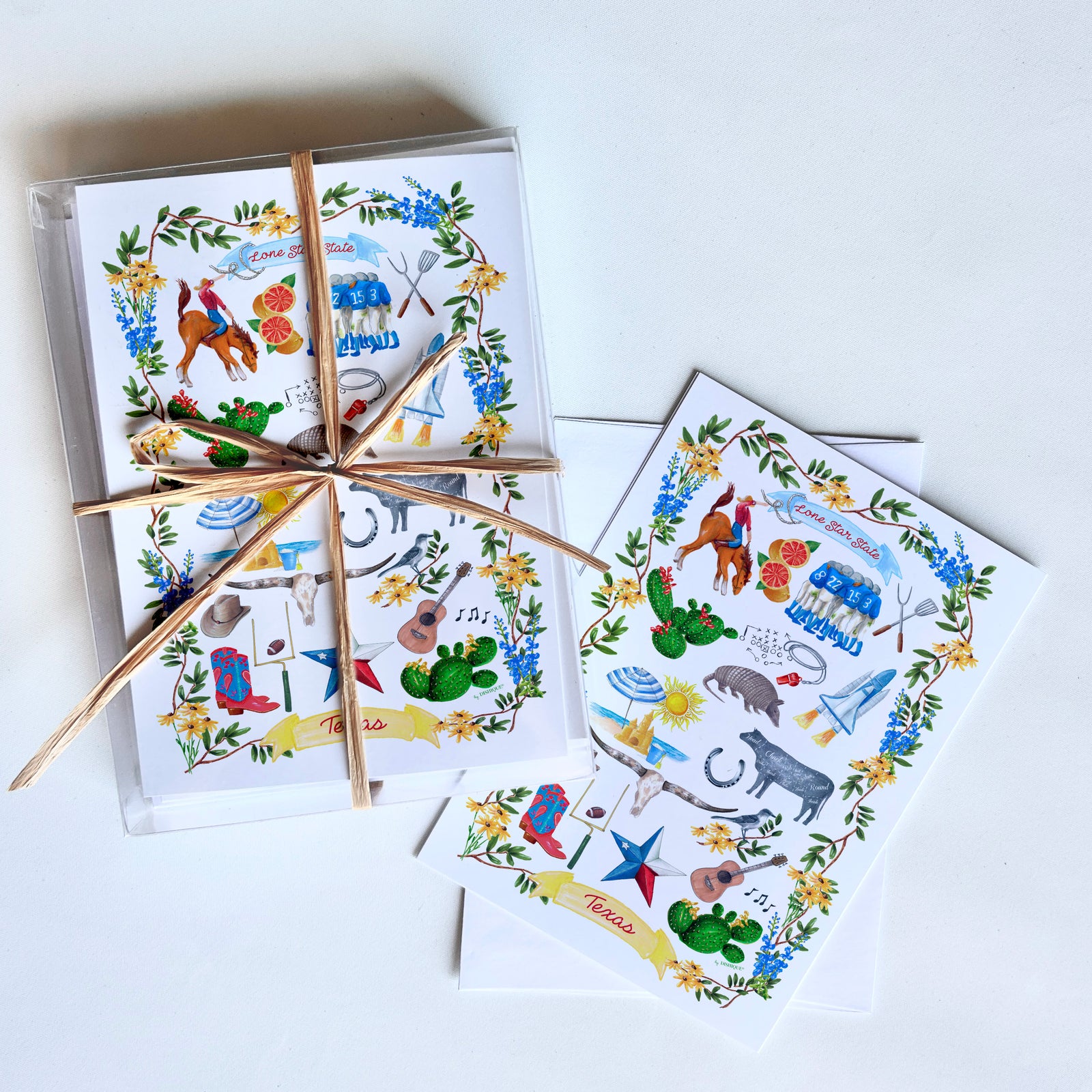 Texas Icons Art Card + Envelope 10 Pack
