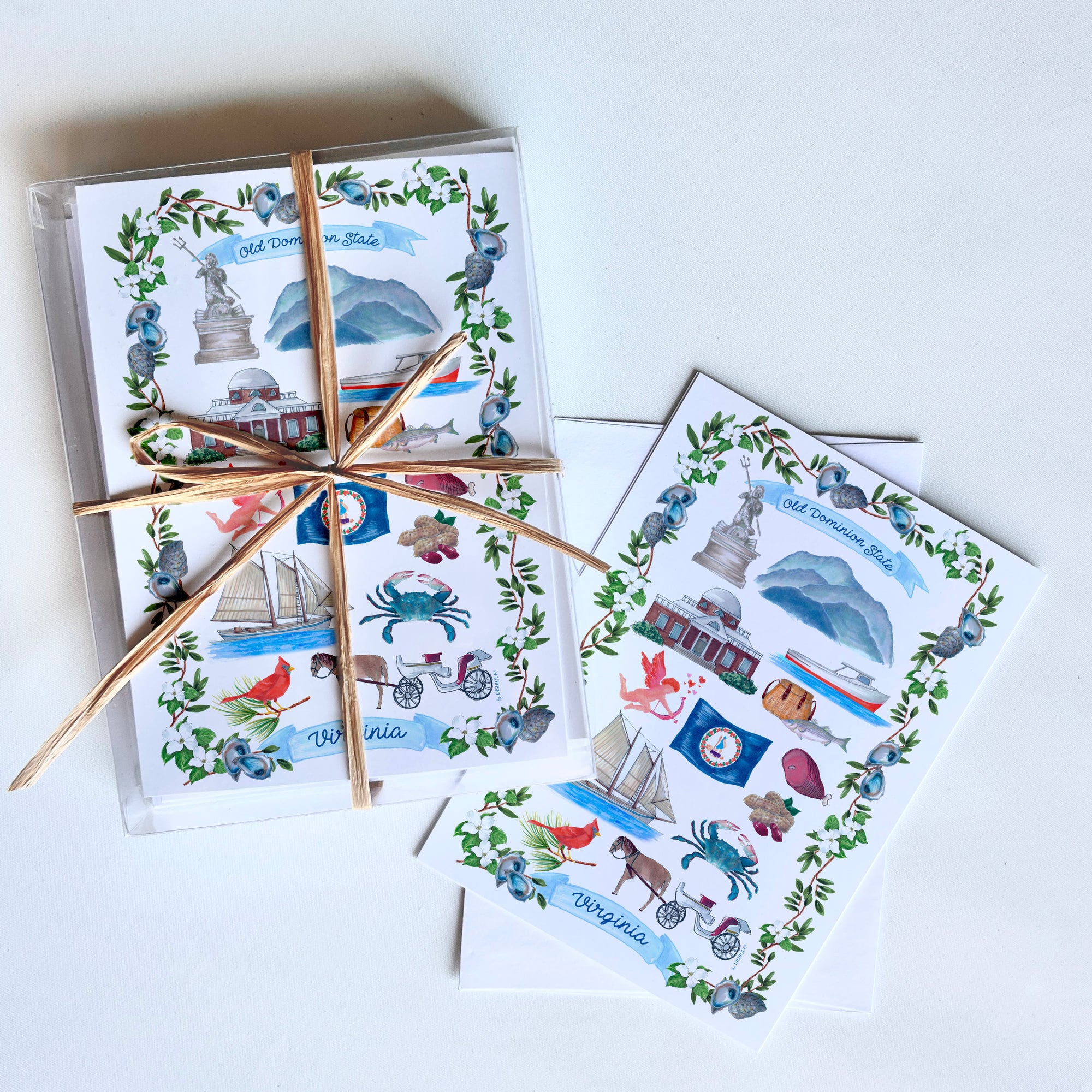 Virginia Icons Art Card + Envelope 10 Pack