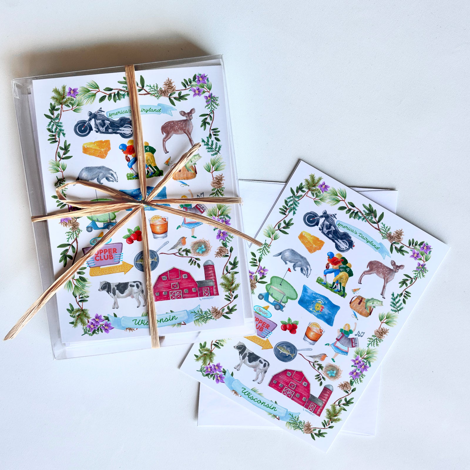 Wisconsin Icons Art Card + Envelope 10 Pack