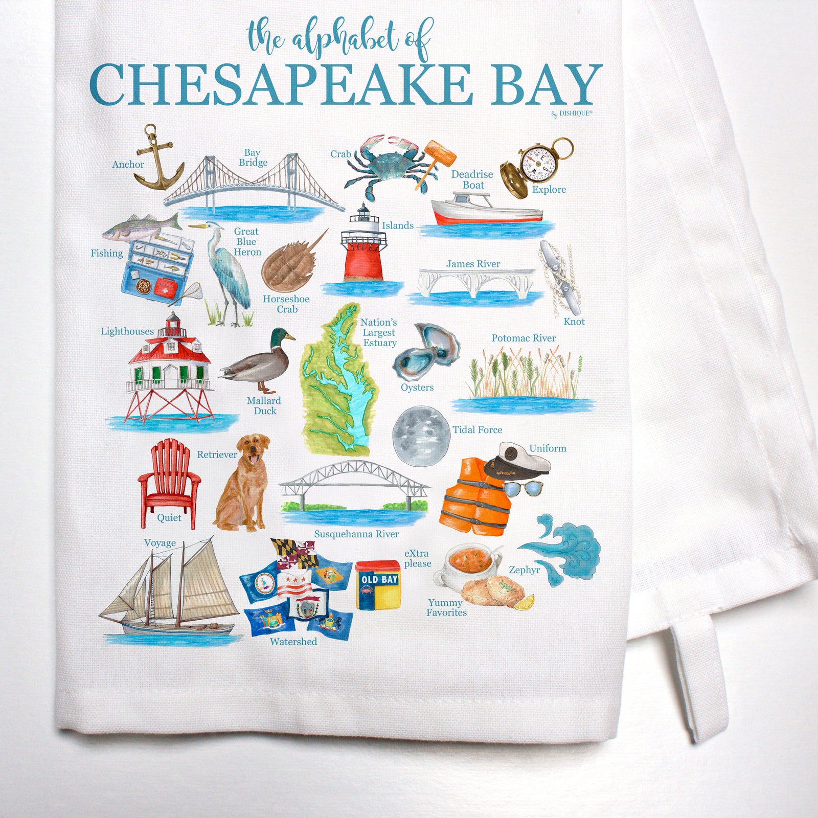 Chesapeake Bay Alphabet Bar Towel