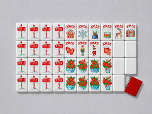 Christmas Themed Mahjong Set