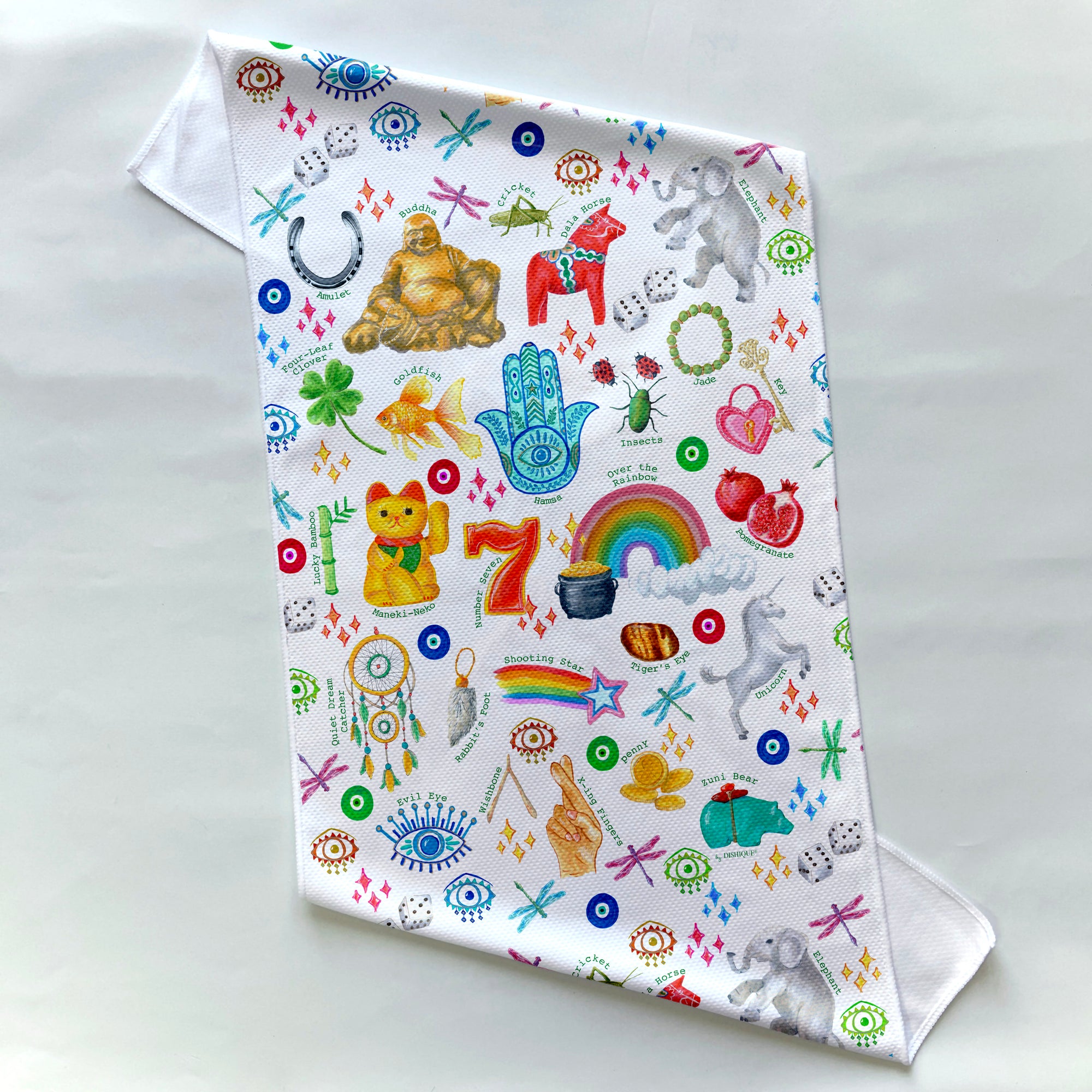 Good Luck Alphabet Themed 32" Cooling Towel