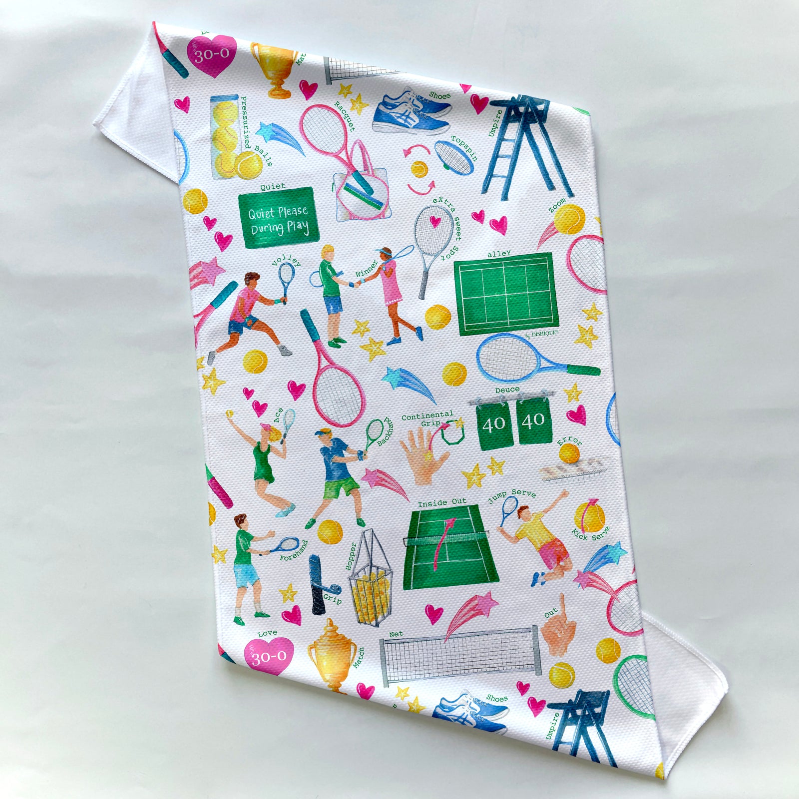 Tennis Alphabet Themed 32" Cooling Towel