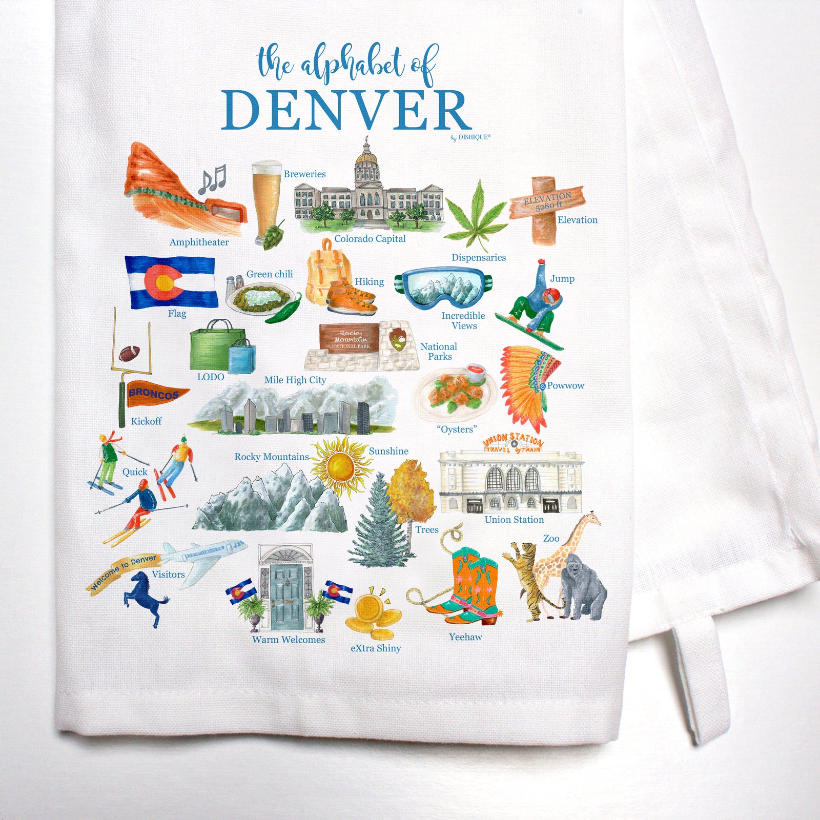 Denver Alphabet Bar Towel