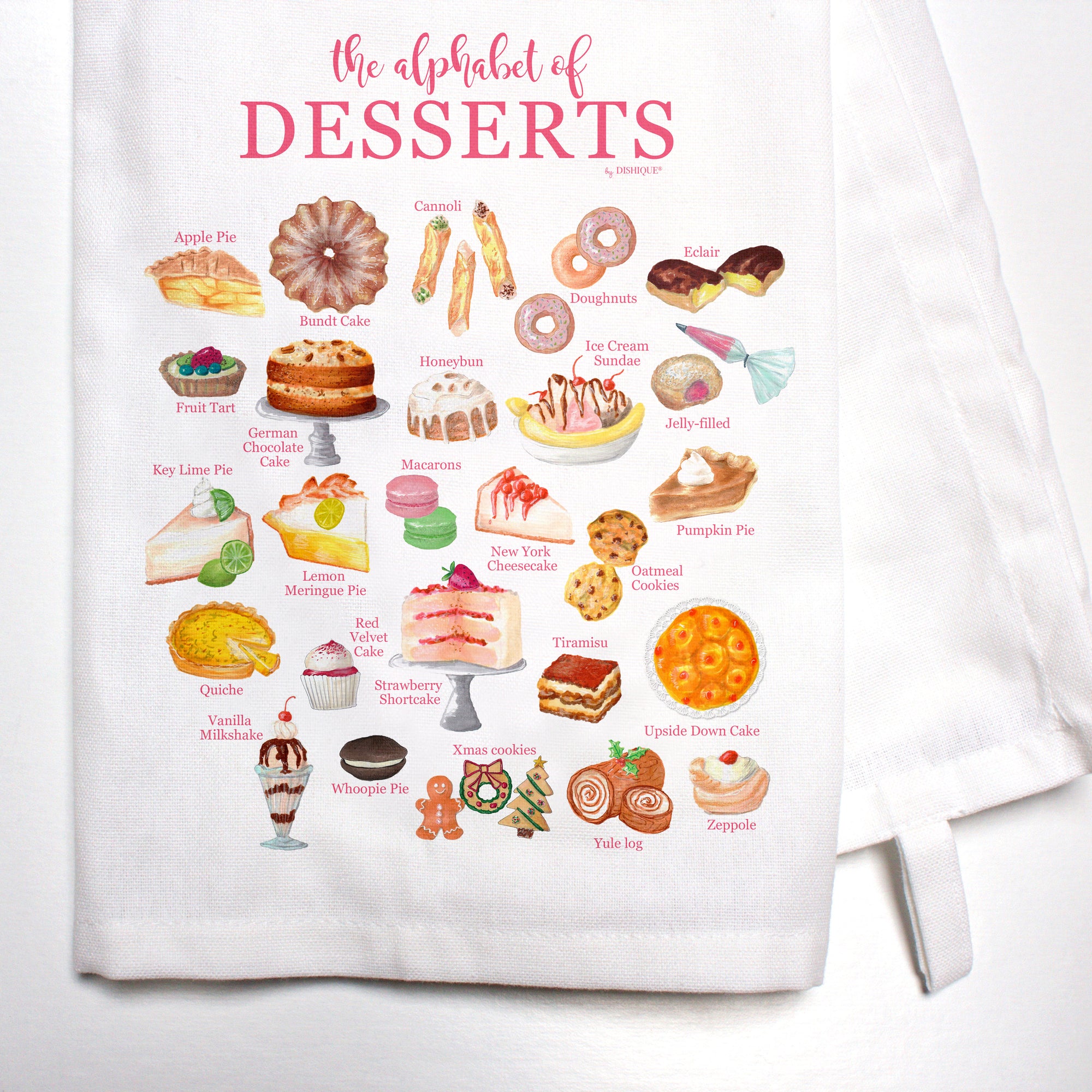 Desserts Alphabet Bar Towel