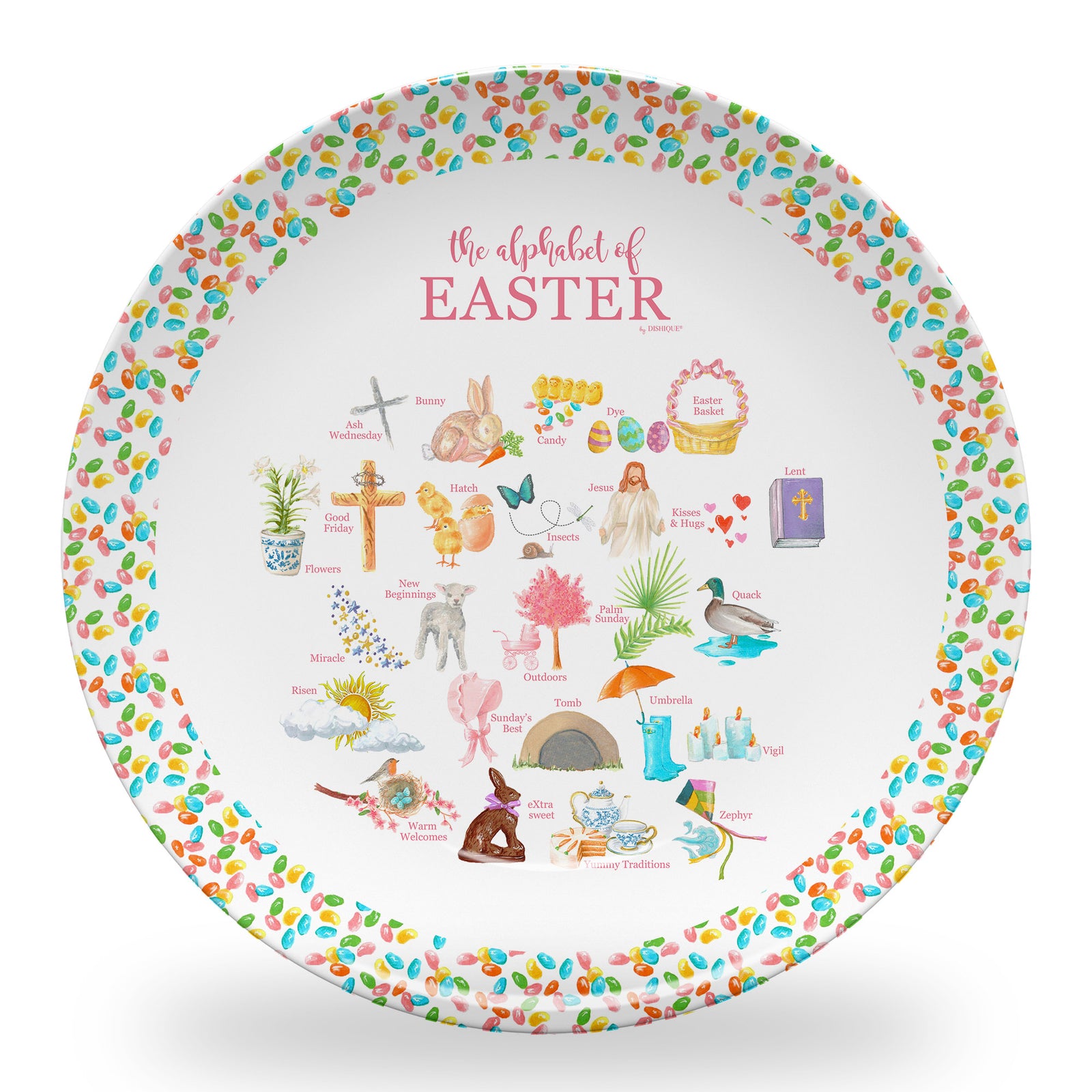 Easter Alphabet 10" DecoWare Plastic Plate