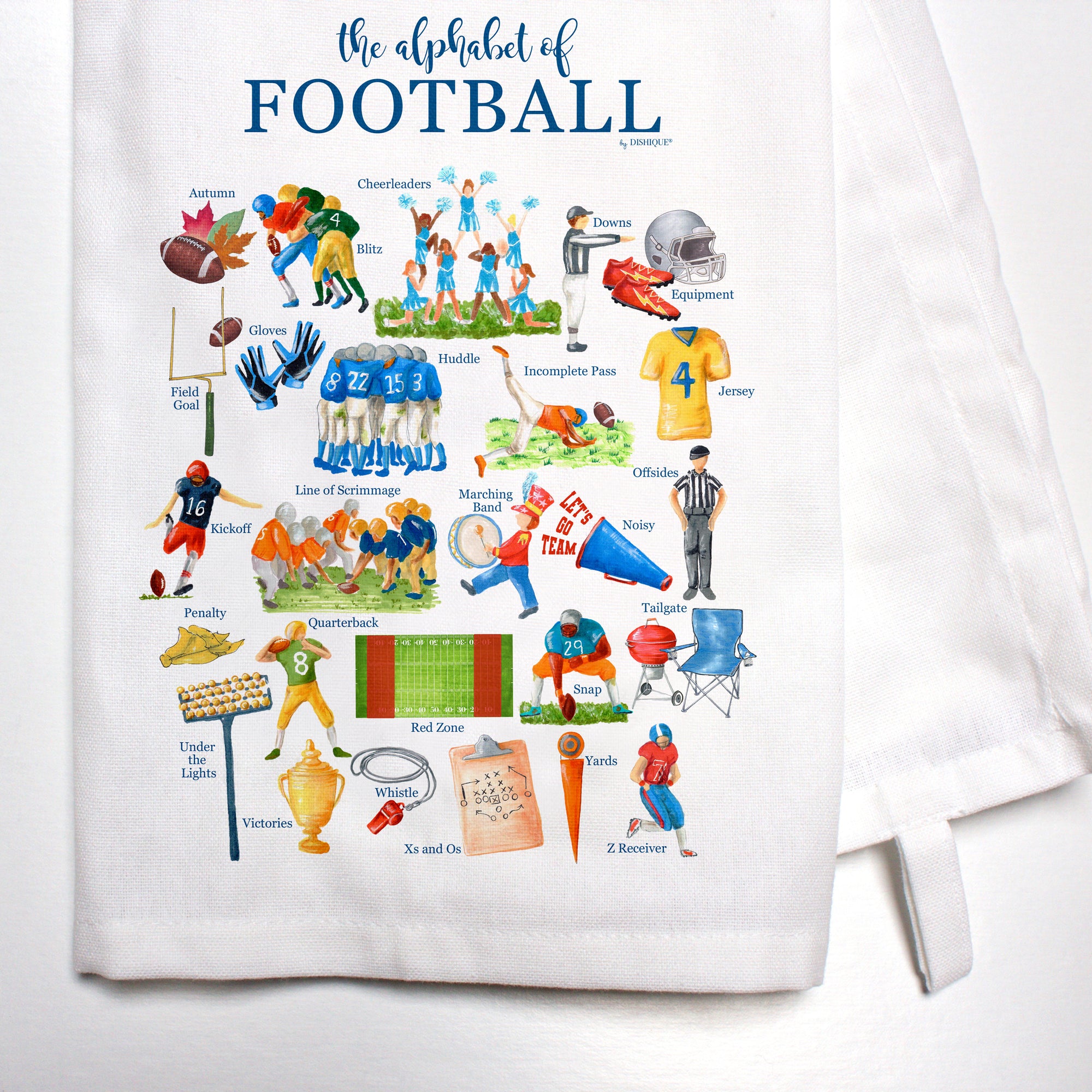 Football Alphabet Bar Towel