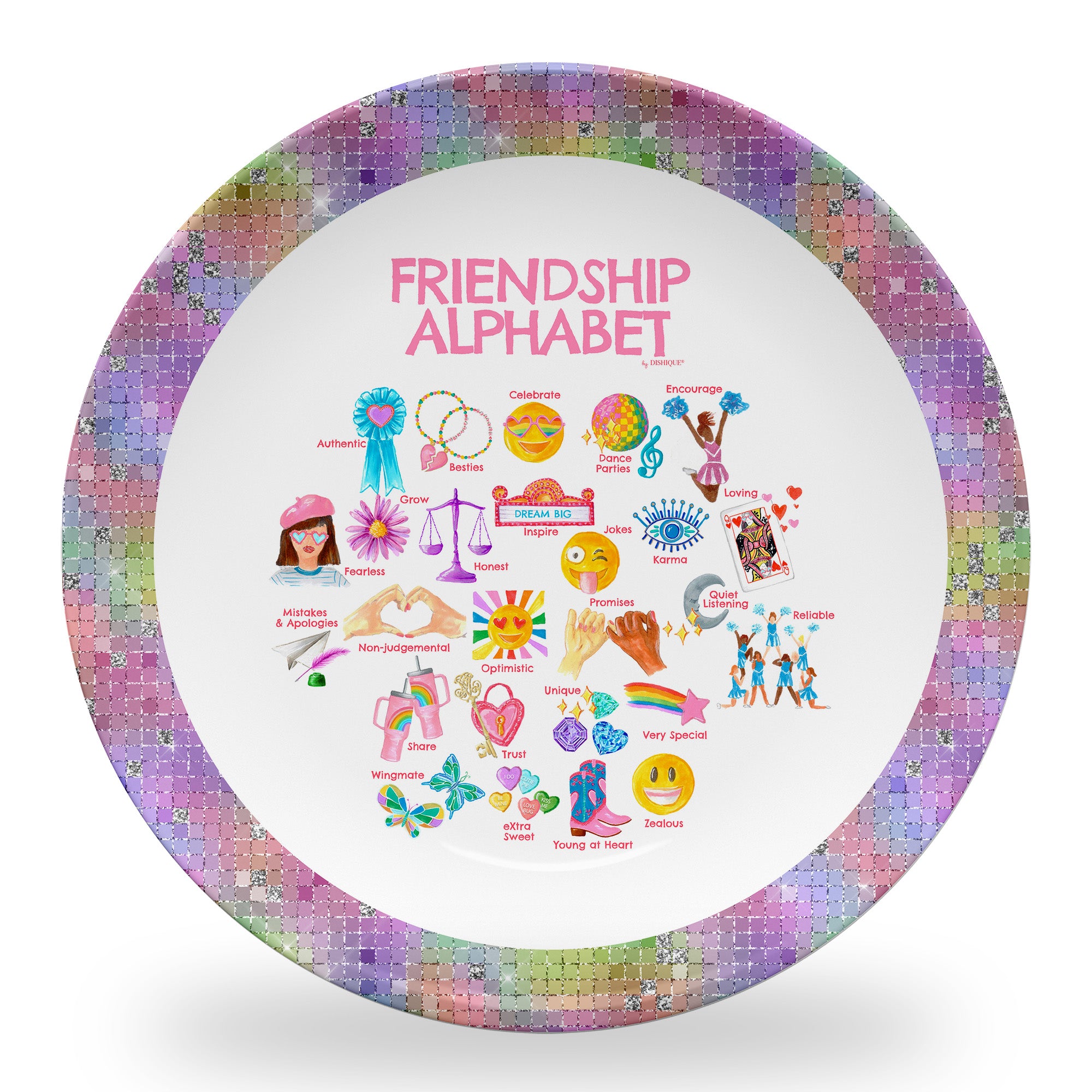 Friendship Alphabet 10" Plastic Plate