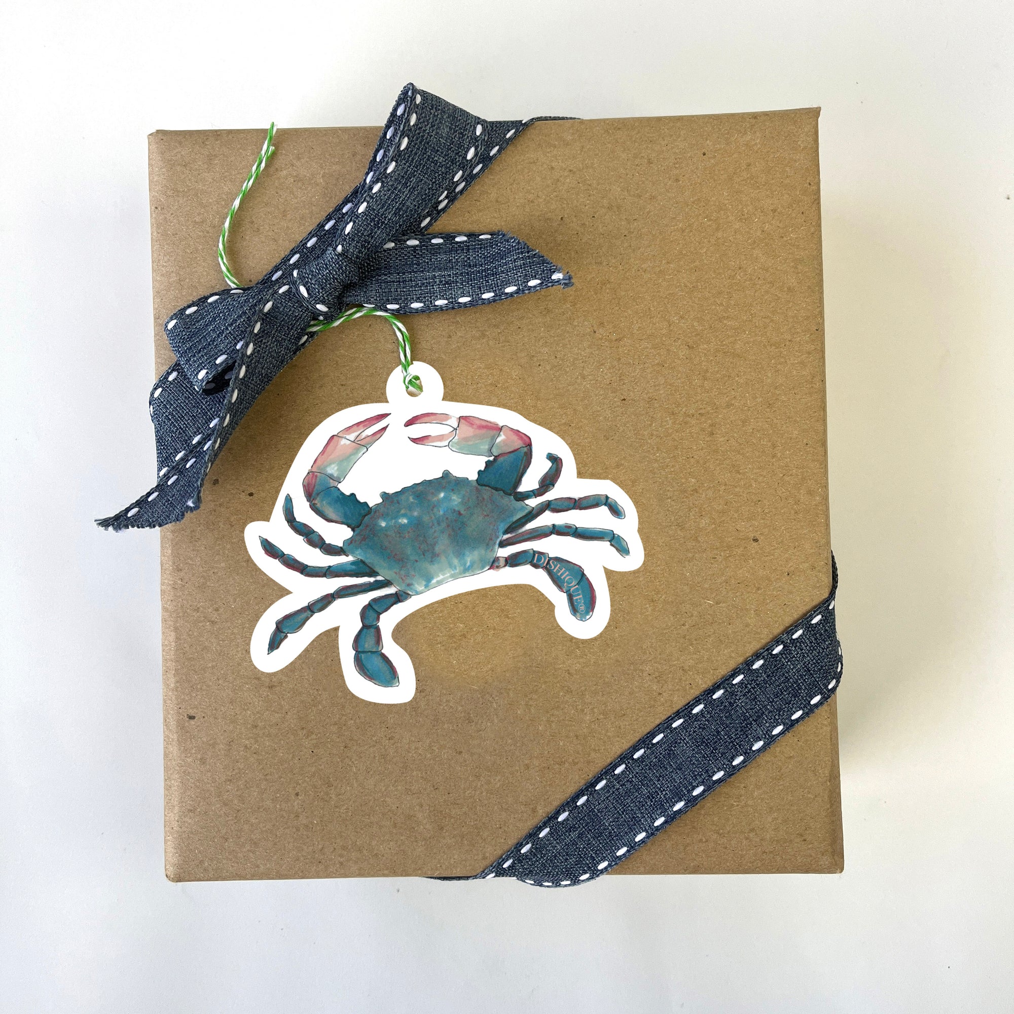 Blue Crab Gift Tag Pack of 8
