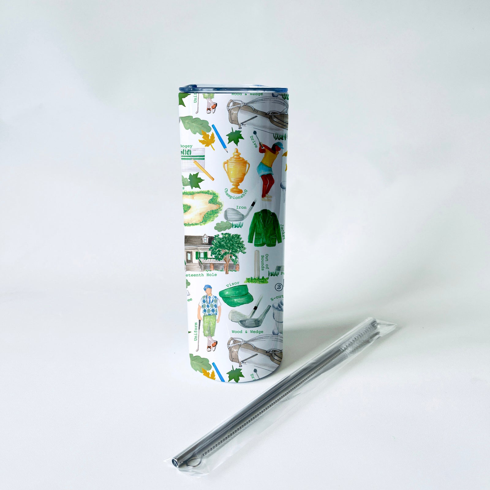 Golf Alphabet Pattern 20 oz. Skinny Tumbler