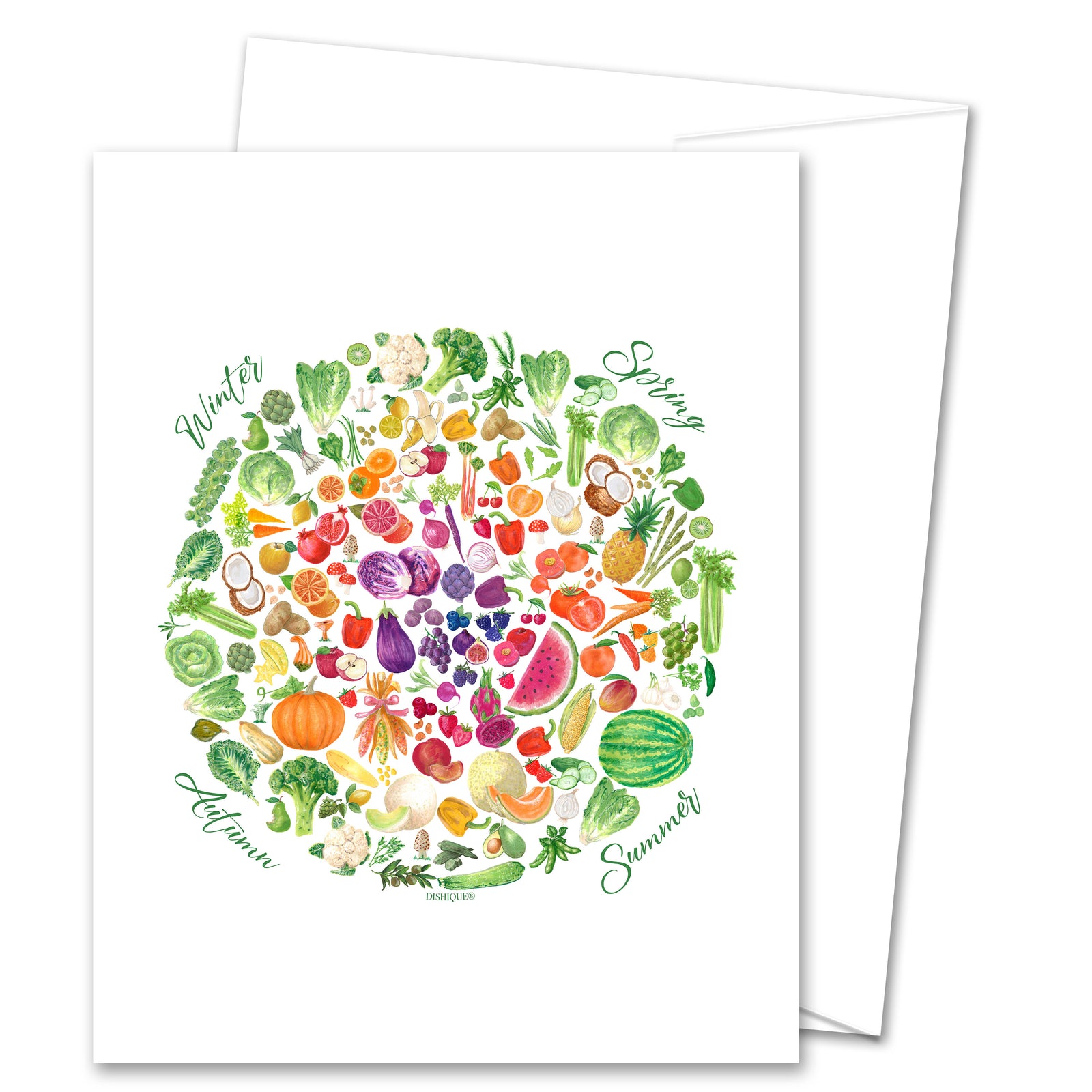 Fruit & Veggie Seasons Greeting Card (blank inside)