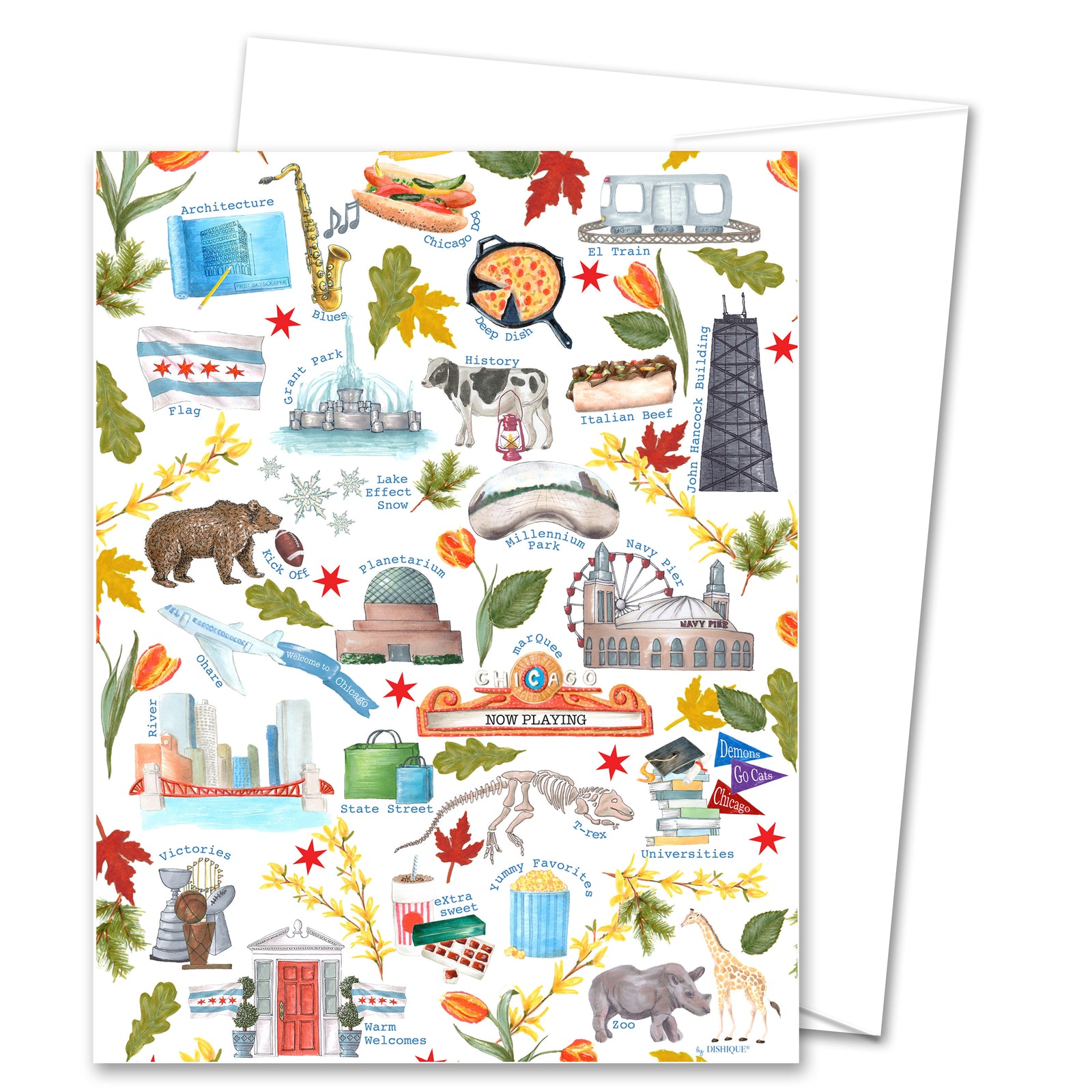 Chicago Alphabet Pattern Greeting Card (blank inside)