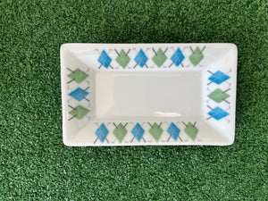 Golf Argyle Pattern 6.25" Long Mini Dish