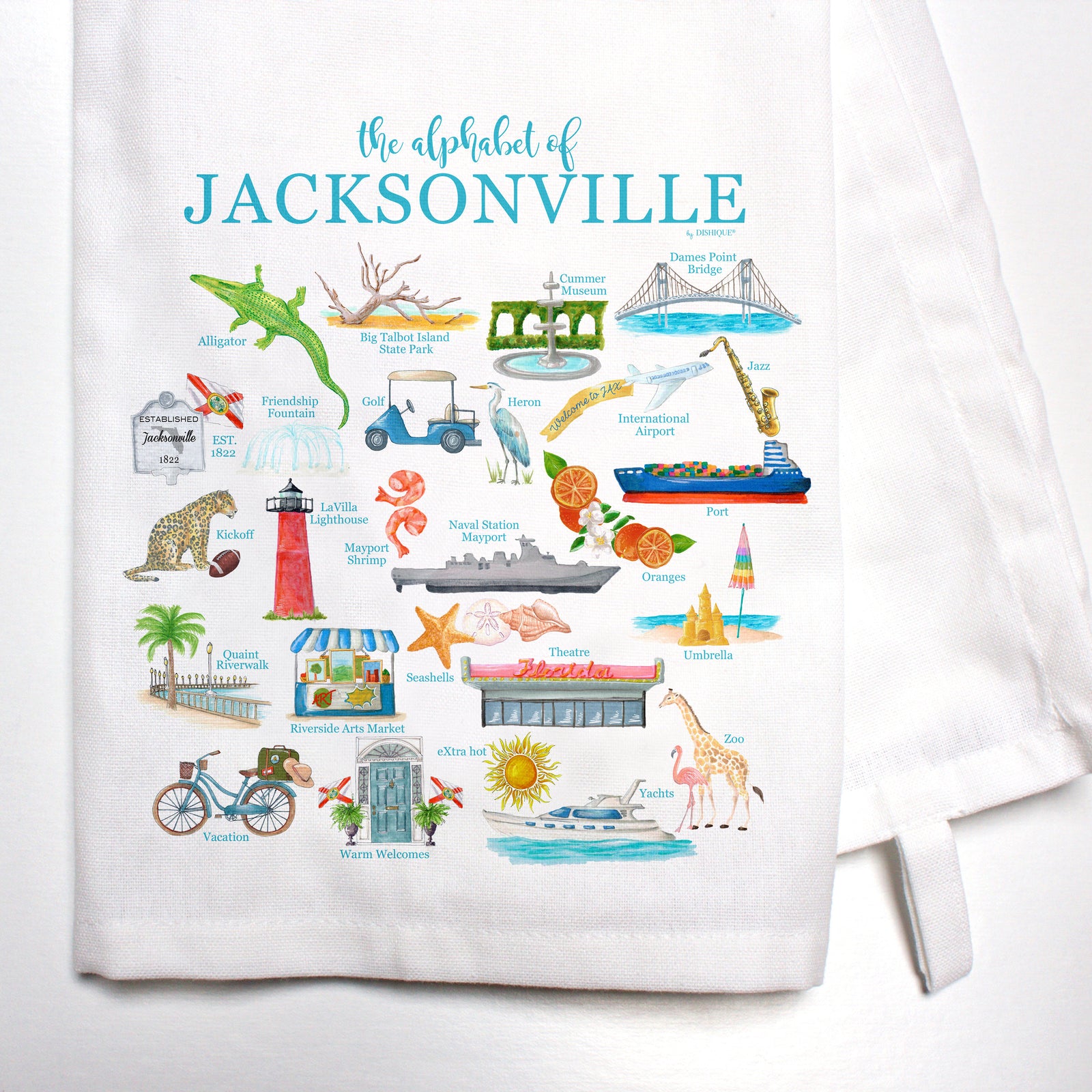 Jacksonville Alphabet Bar Towel