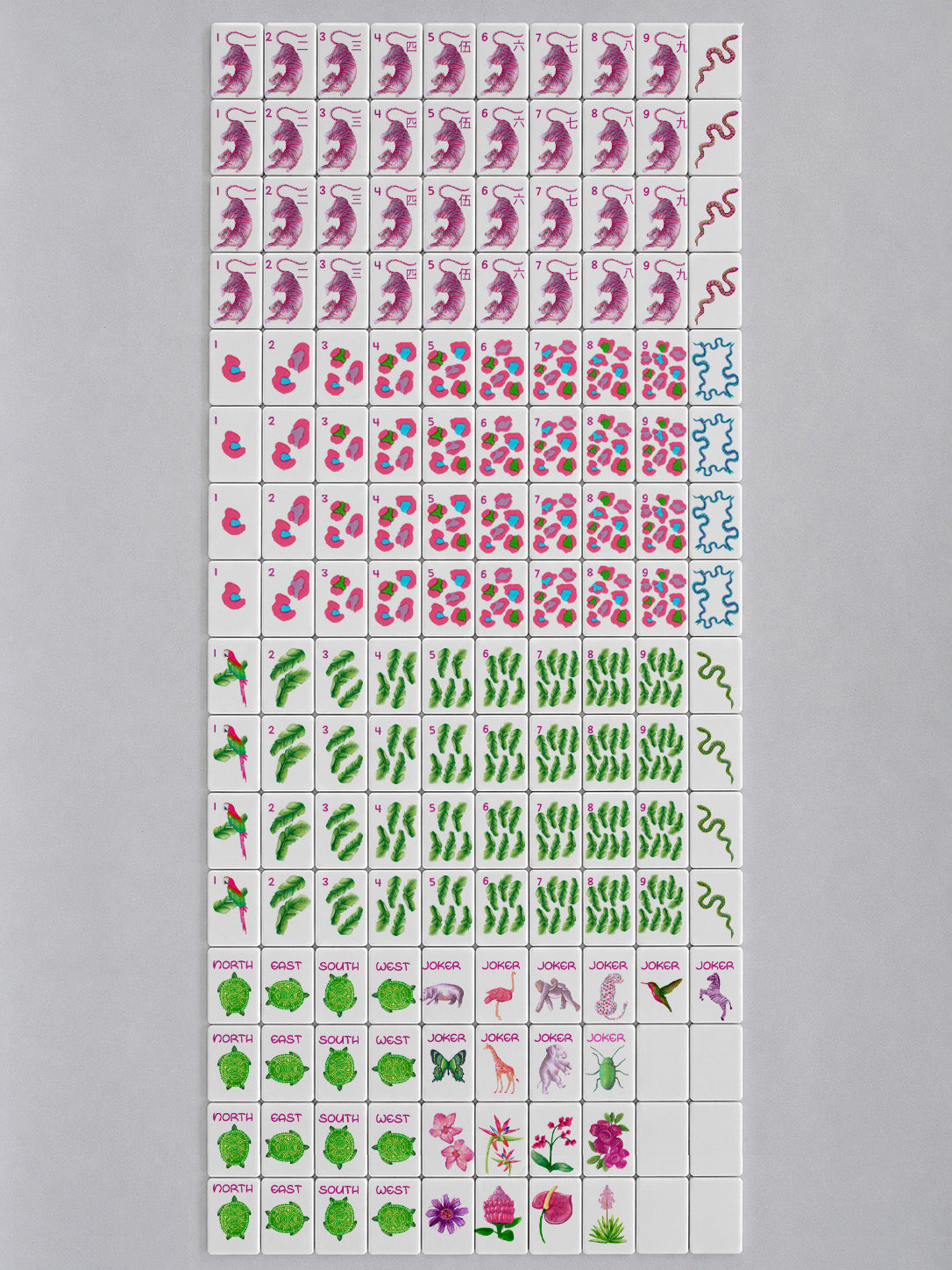 Jungle Themed Mahjong Set