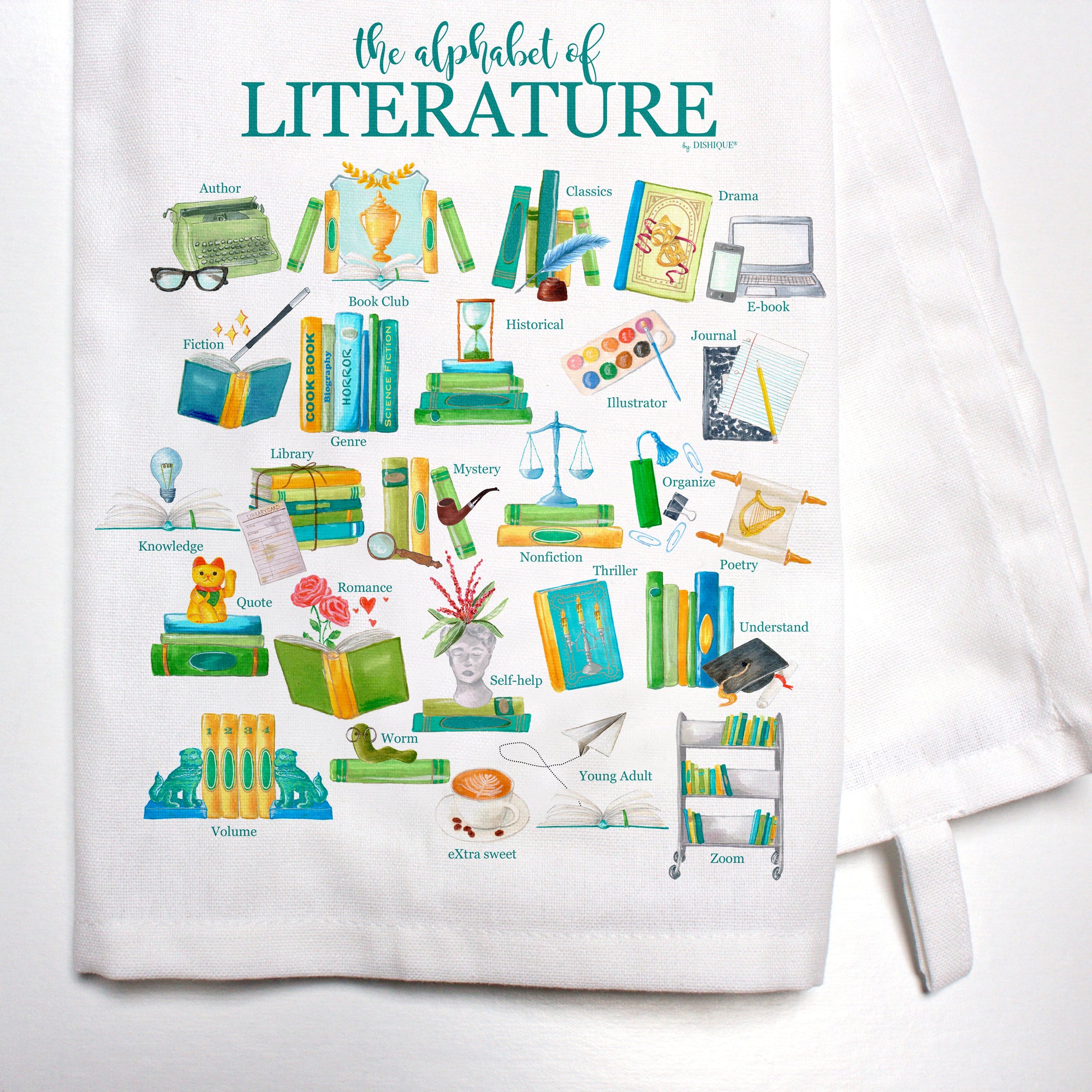 Literature Alphabet Bar Towel