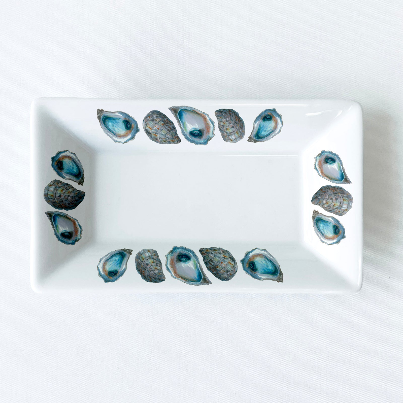 Coastal Oysters Pattern 6.25" Long Mini Dish