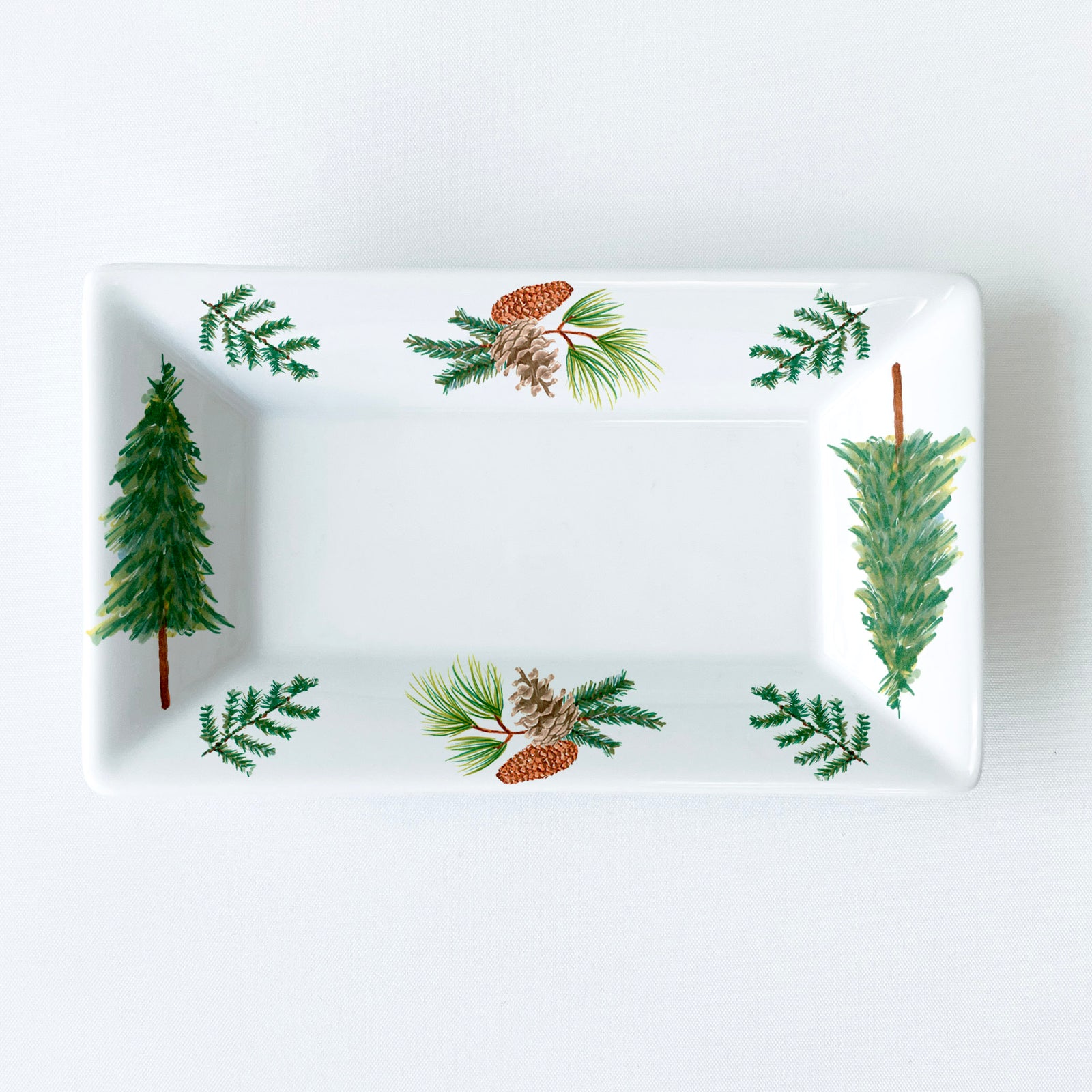Mountain Pine Pattern 6.25" Long Mini Dish