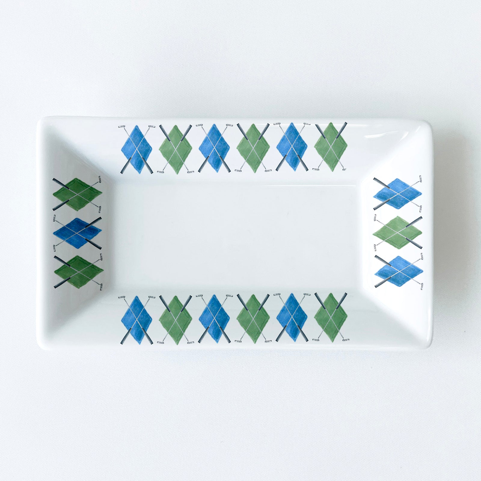Golf Argyle Pattern 6.25" Long Mini Dish