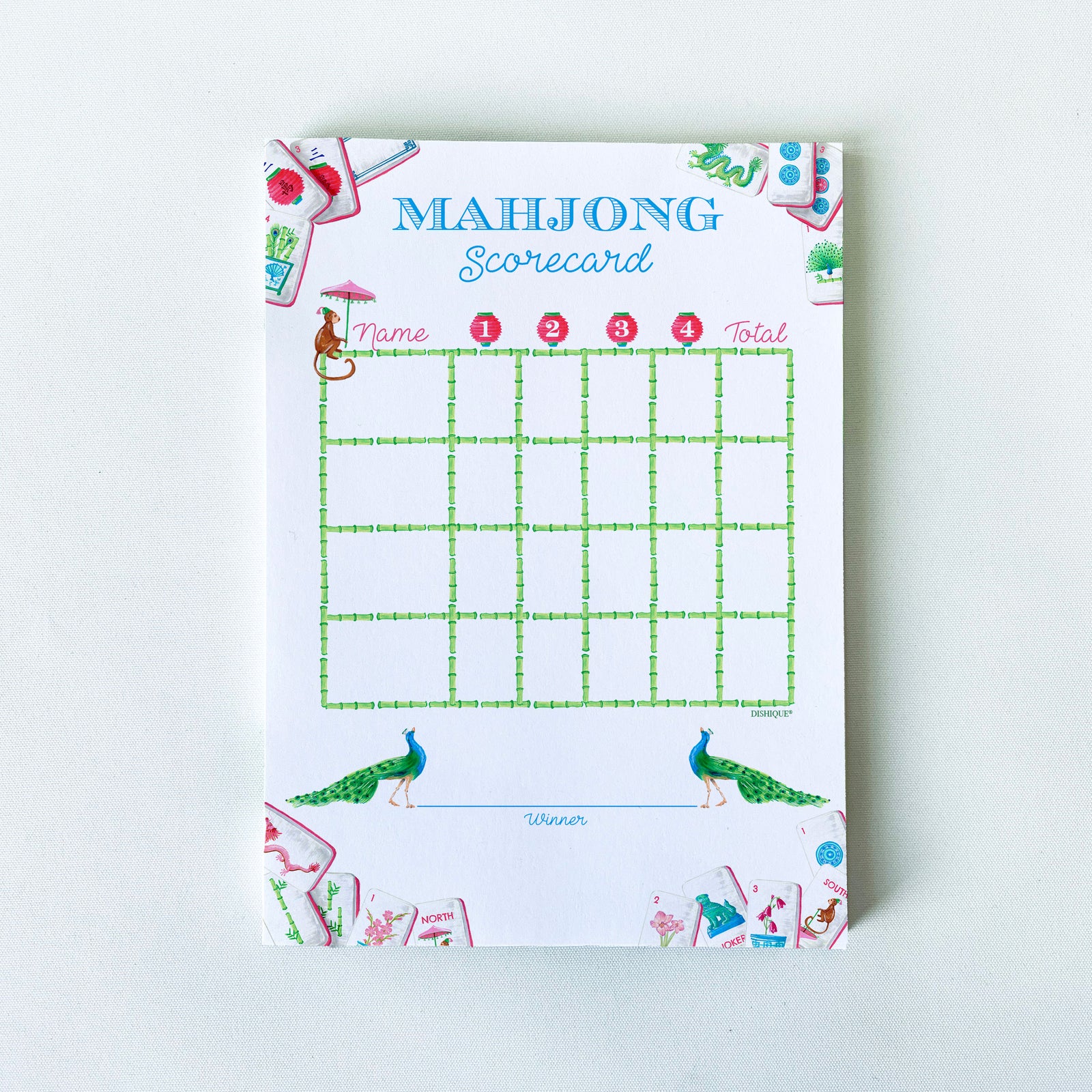 Mahjong Scorecard Themed Notepad 50 pages