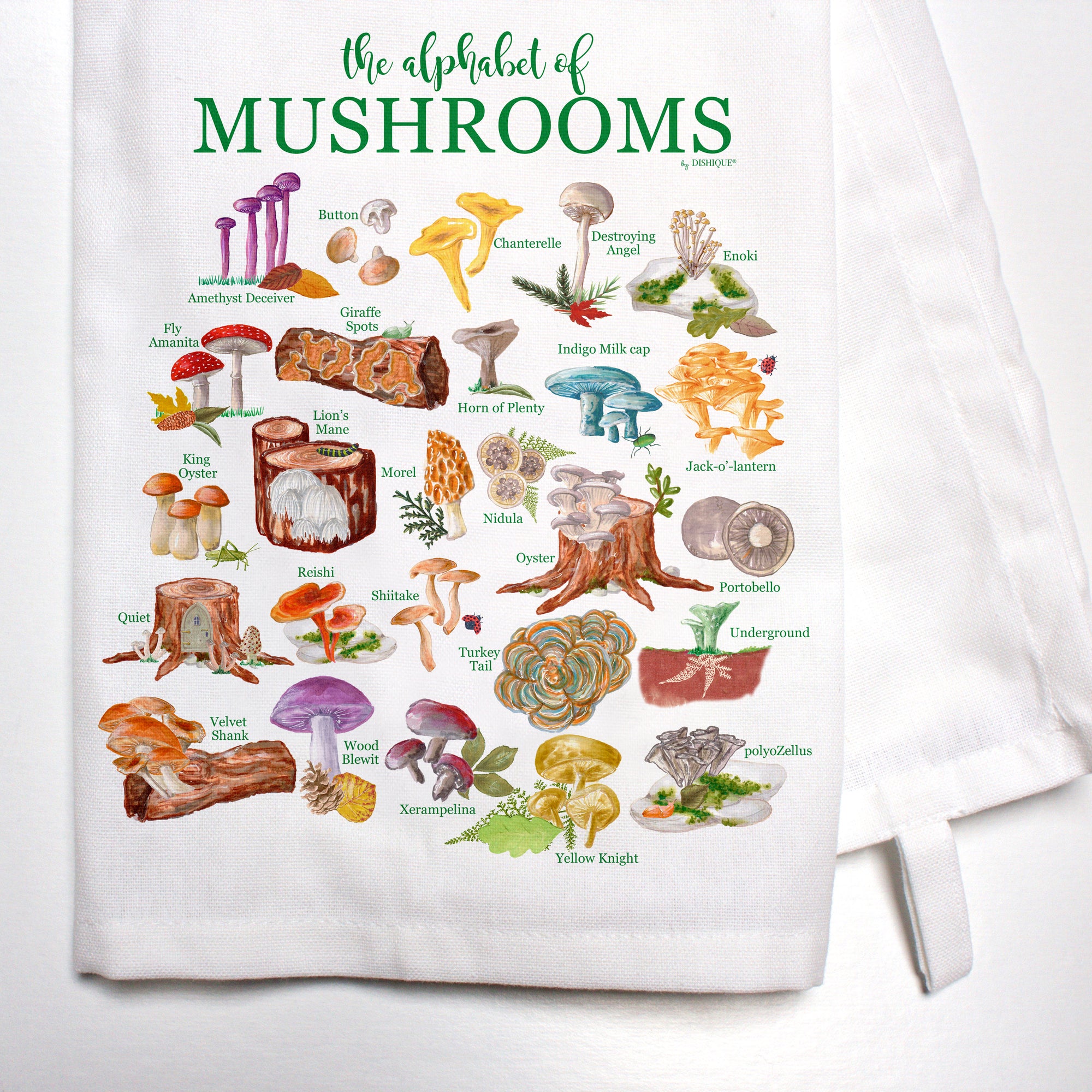 Mushroom Alphabet Bar Towel