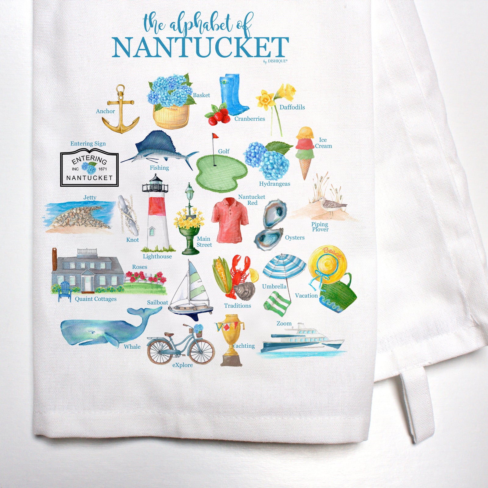 Nantucket Alphabet Bar Towel