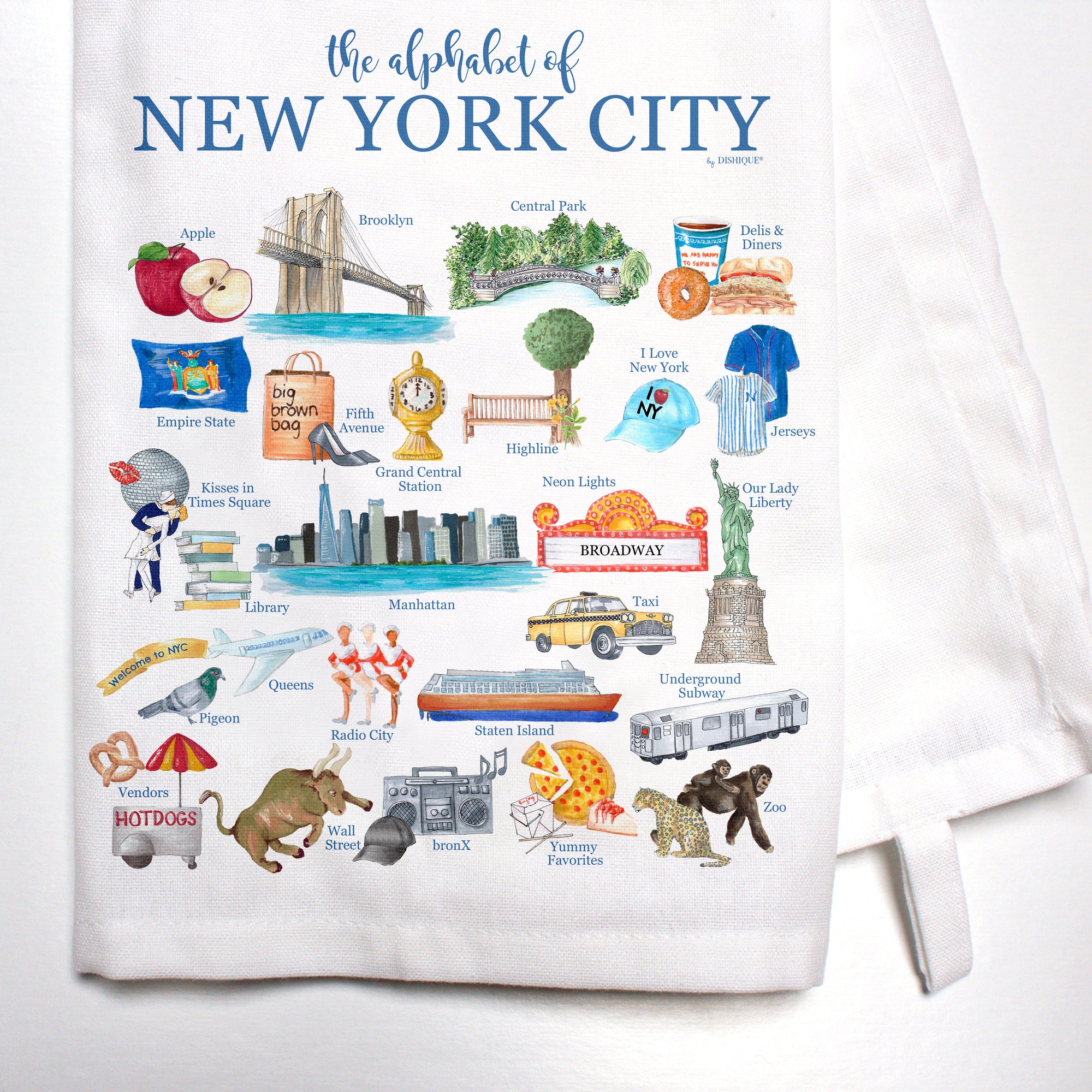 New York City Alphabet Bar Towel
