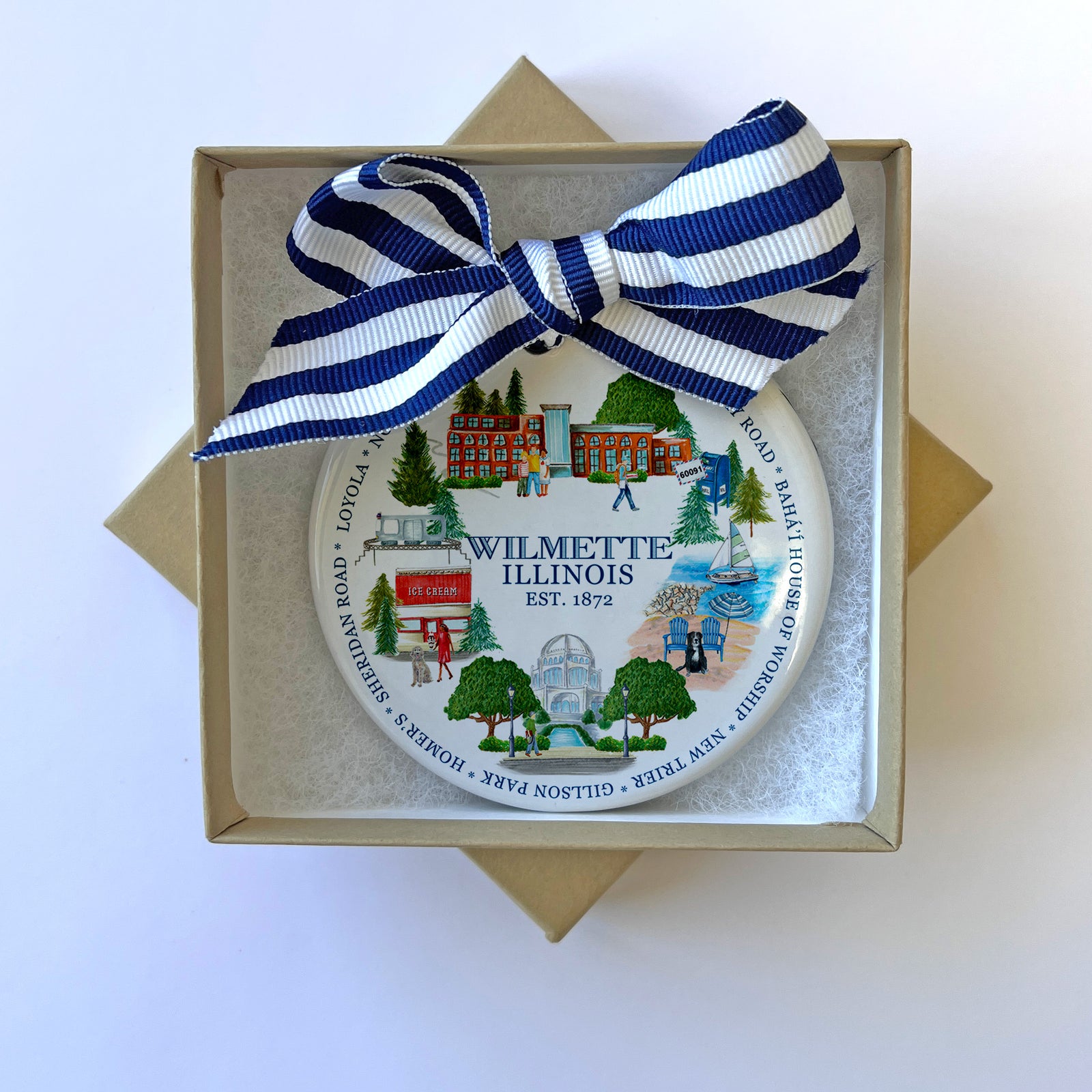 Wilmette Icons Holiday Ornament
