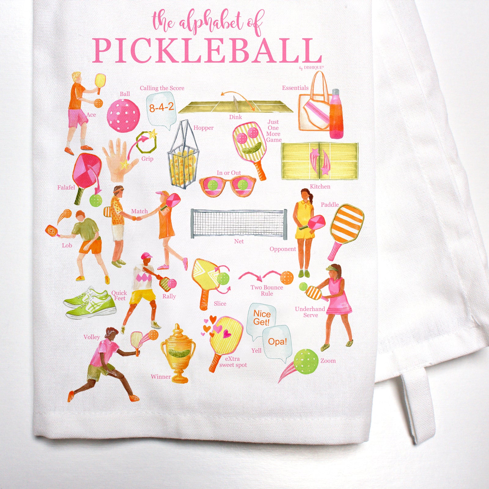 Pickleball Alphabet Bar Towel