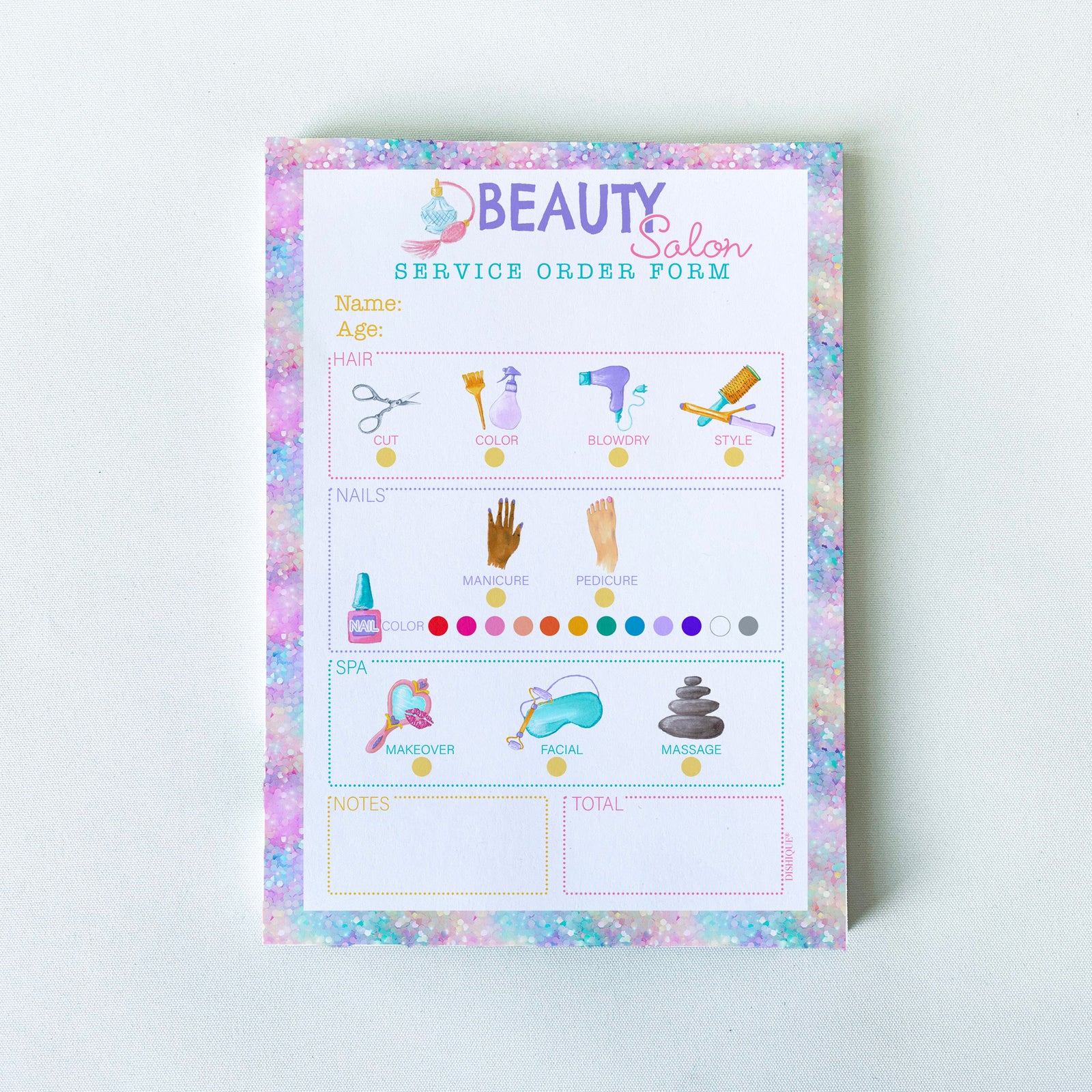 Kids Play Beauty Salon Notepad 50 pages
