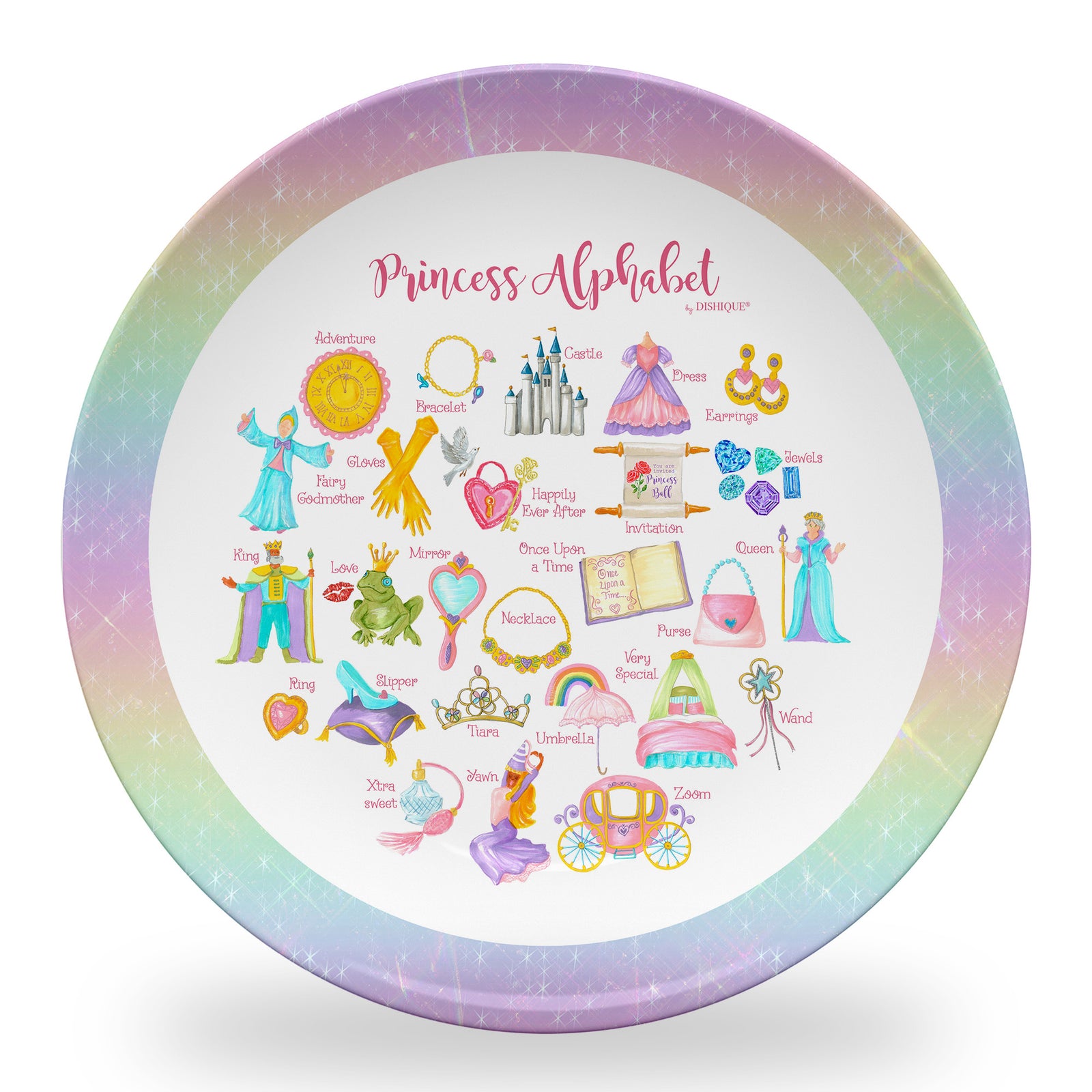 Princess Alphabet 10" Plastic Plate