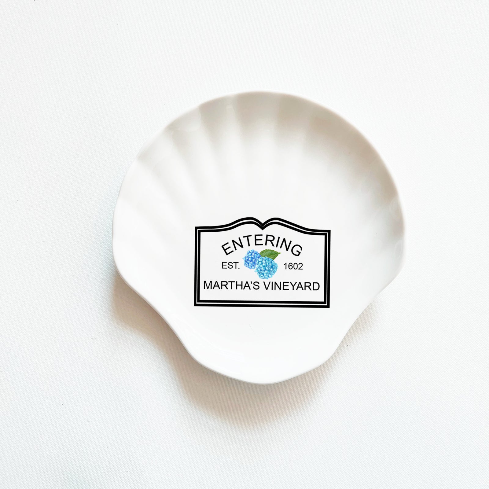 Entering Martha's Vineyard Shell Shaped Dish