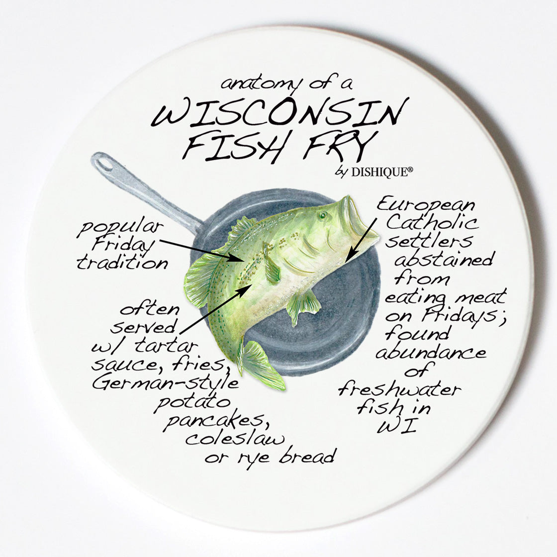 Individual Coasters - Food & Drinks - Wisconsin Fish Fry