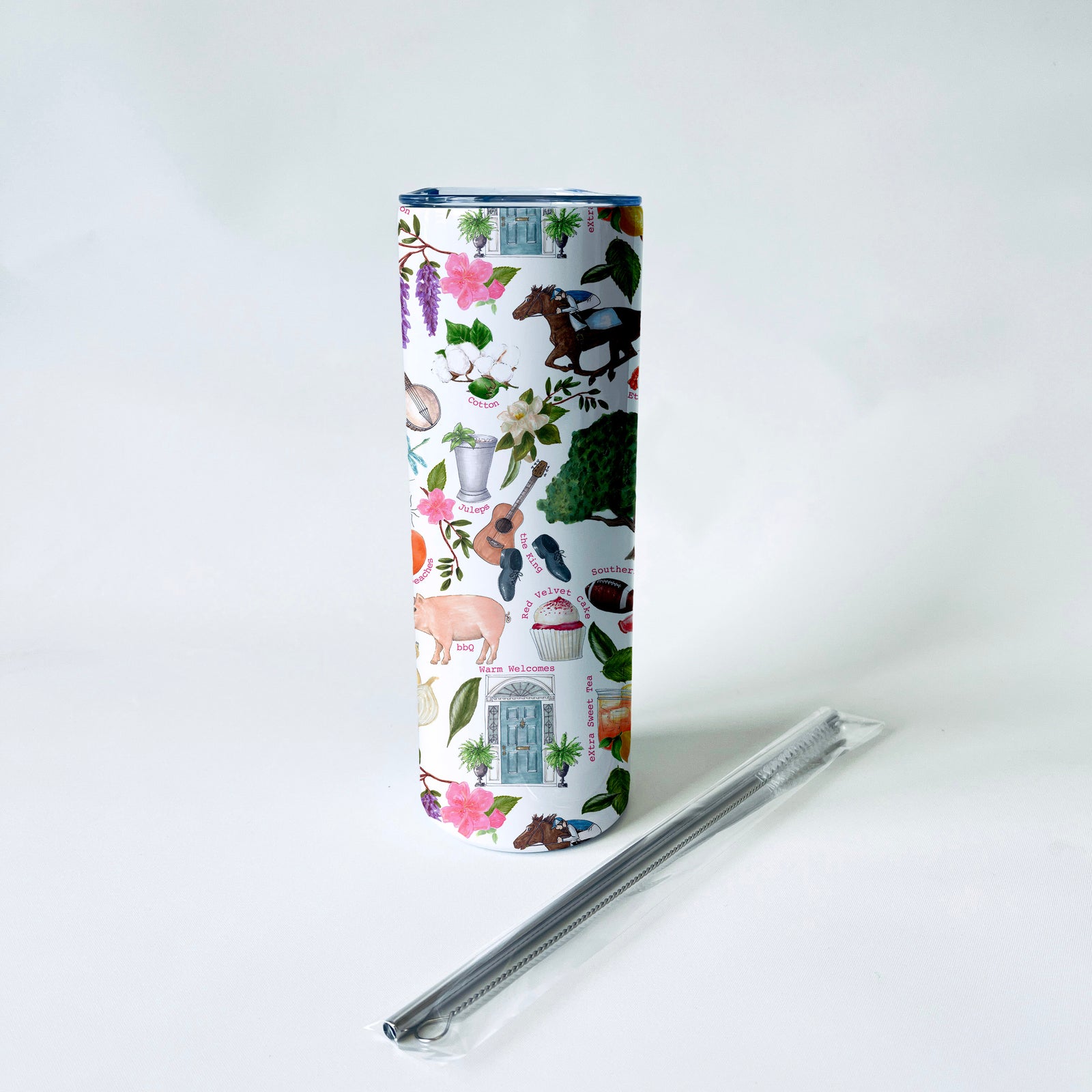 Southern Life Alphabet Pattern 20 oz. Skinny Tumbler