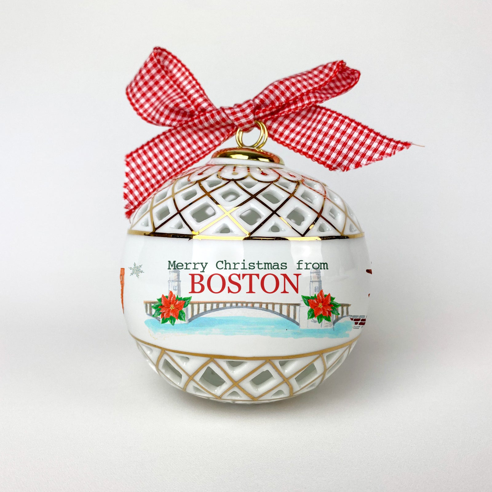 Boston Christmas Ornament