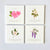Southern Life Floral Analysis Square 4" Coaster Set
